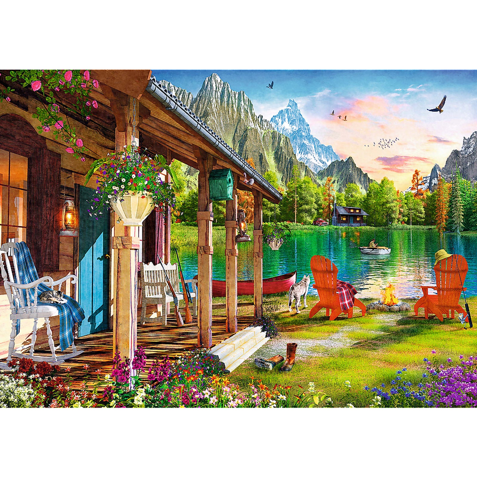 Trefl Red 500 Piece Puzzle - Cabin in the Mountains