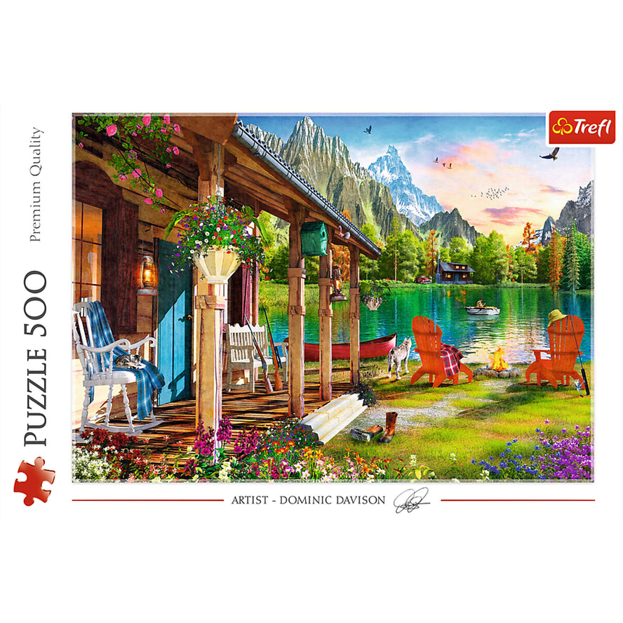 Trefl Red 500 Piece Puzzle - Cabin in the Mountains