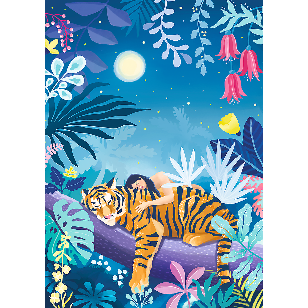 Trefl Prime Velvet 500 Piece Puzzle - Tiger's Nap