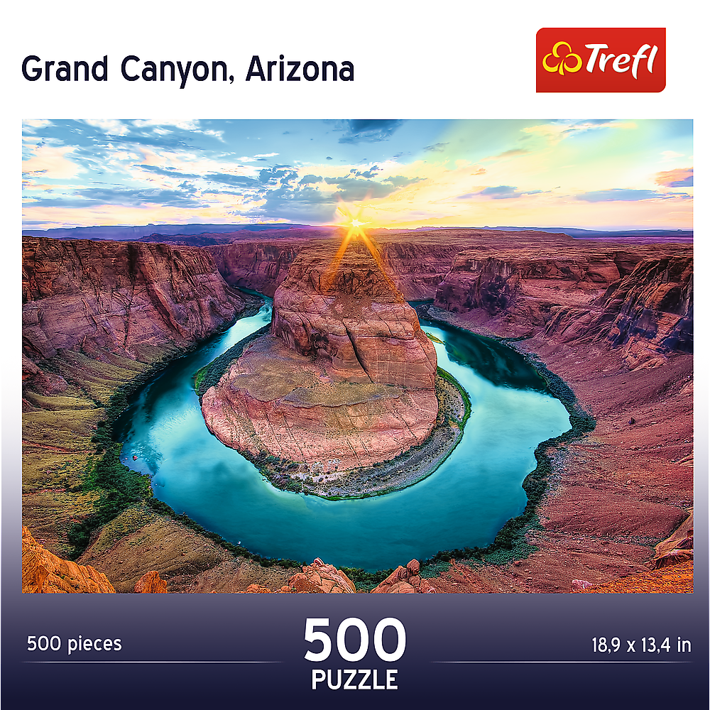 Trefl Red 500 Piece Jigsaw Puzzle - Grand Canyon USA