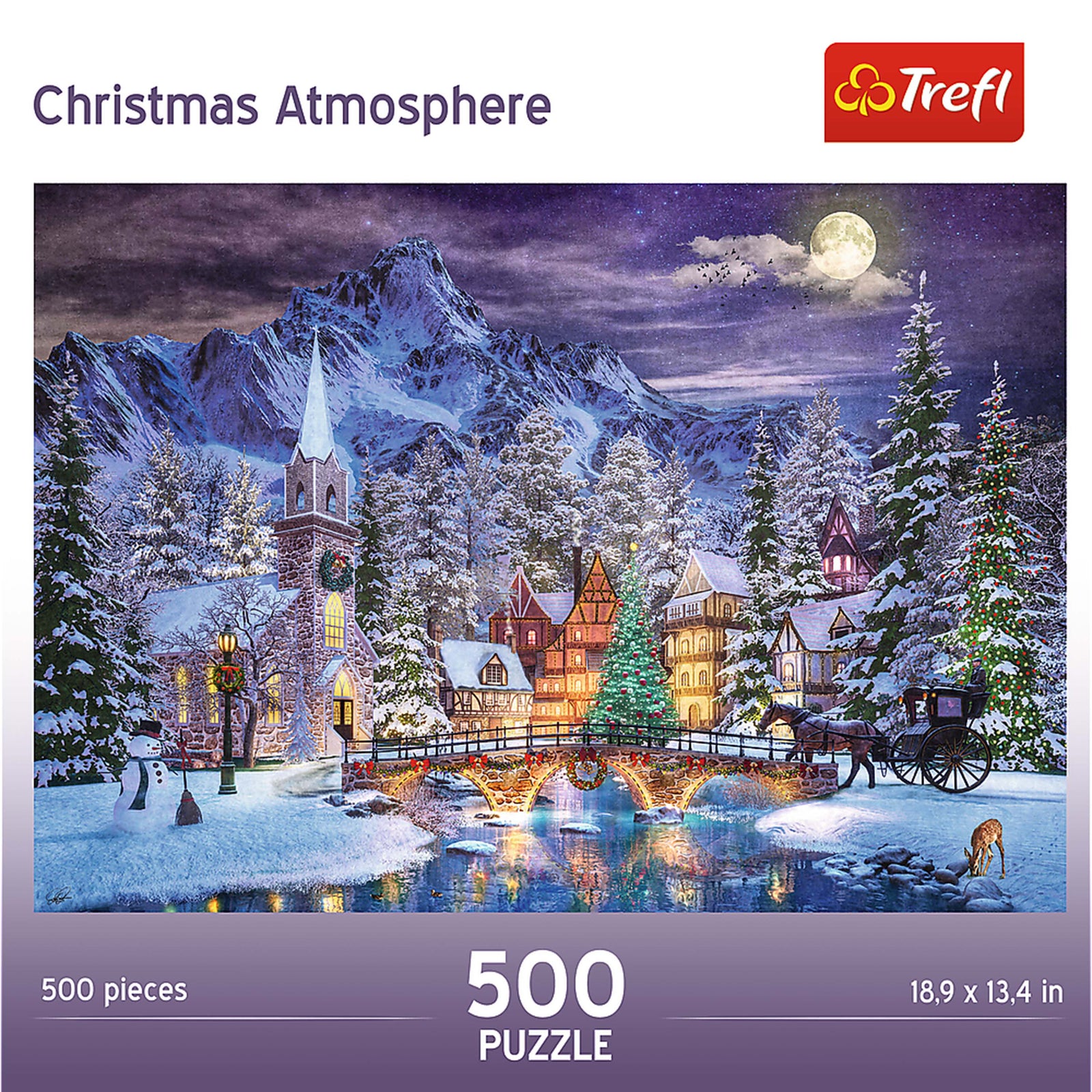 Trefl Red 500 Piece Jigsaw Puzzle - Christmas Atmosphere