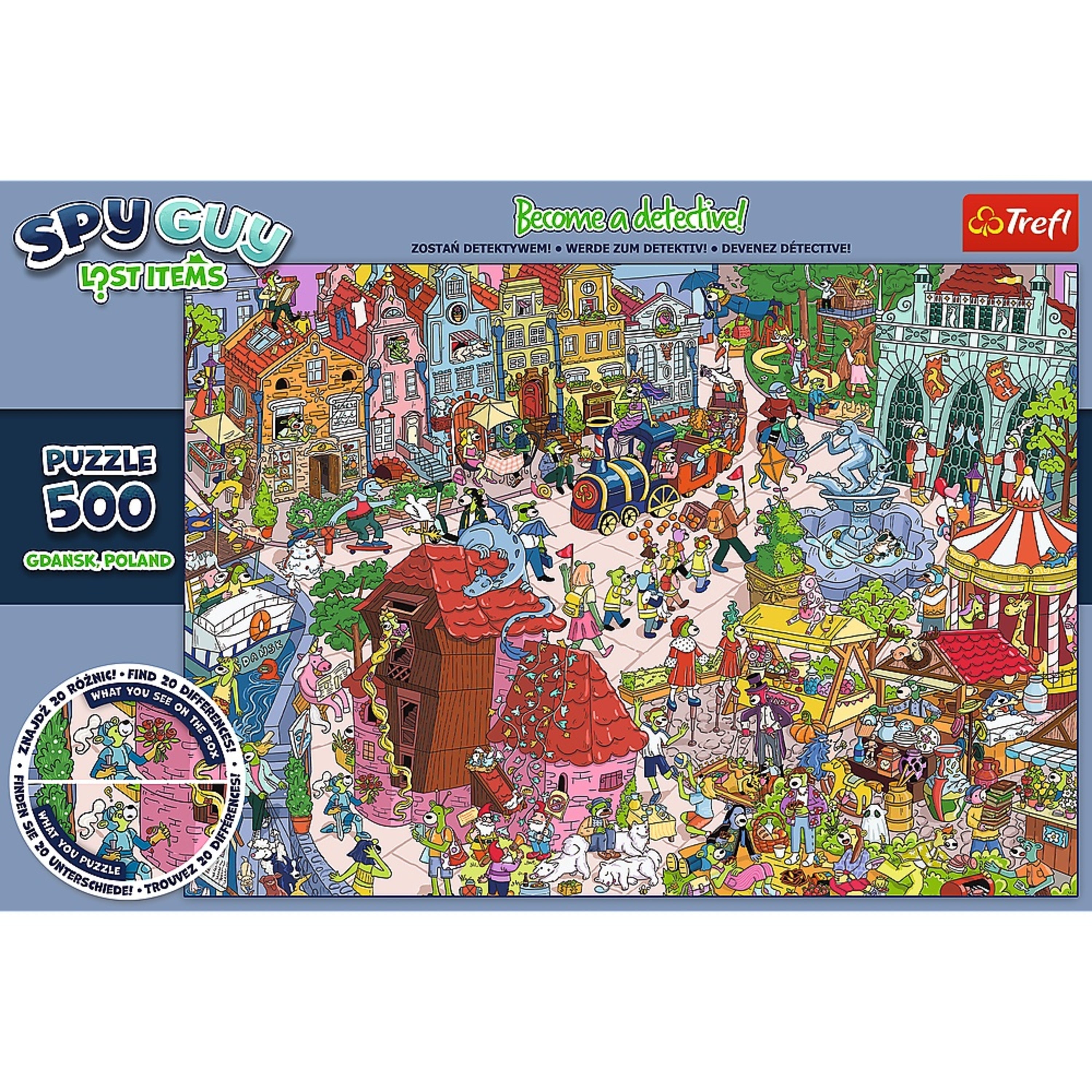 Trefl Kids 500 Piece Puzzle - Spy Guy - Lost Items: Gdask, Poland