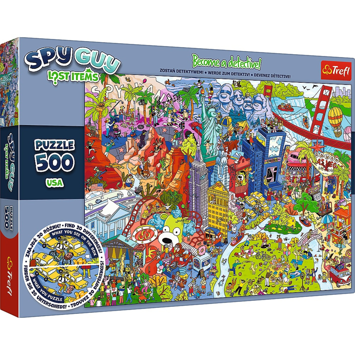 Trefl Kids Spy Guy Lost Items: USA 500 Piece Puzzle