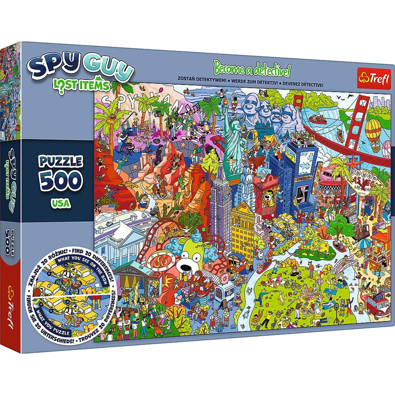 Trefl Kids Spy Guy Lost Items: USA 500 Piece Puzzle