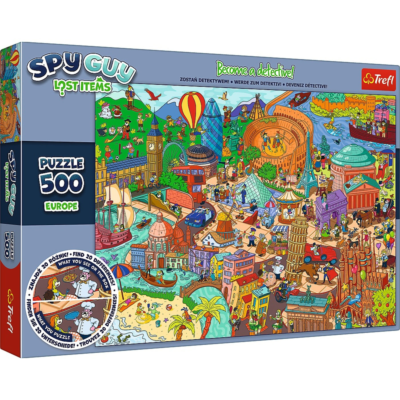 Trefl Kids Spy Guy Lost Items: Europe 500 Piece Puzzle