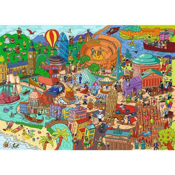 Trefl Kids 500 Piece Puzzle - Spy Guy - Lost Items: Europe