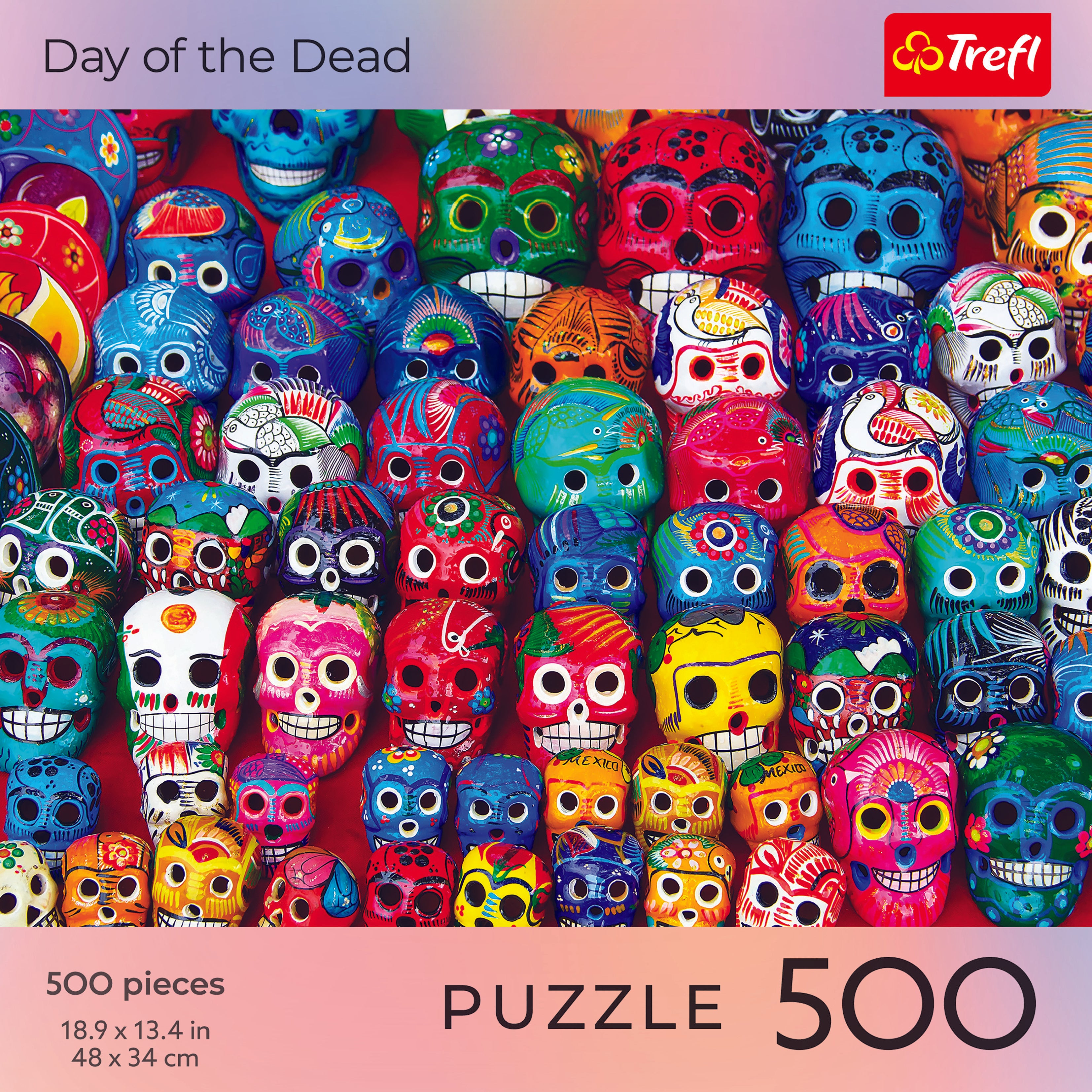 Trefl Red 500 Piece Puzzle - Halloween - Day of the Dead