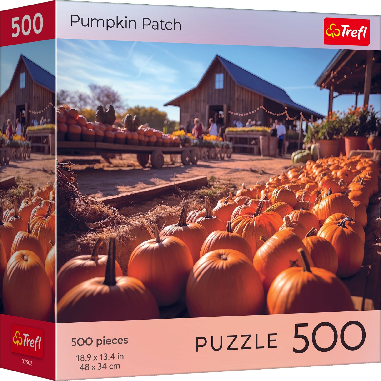 Trefl  Red 500 Piece Puzzle - Halloween - Pumpkin Patch