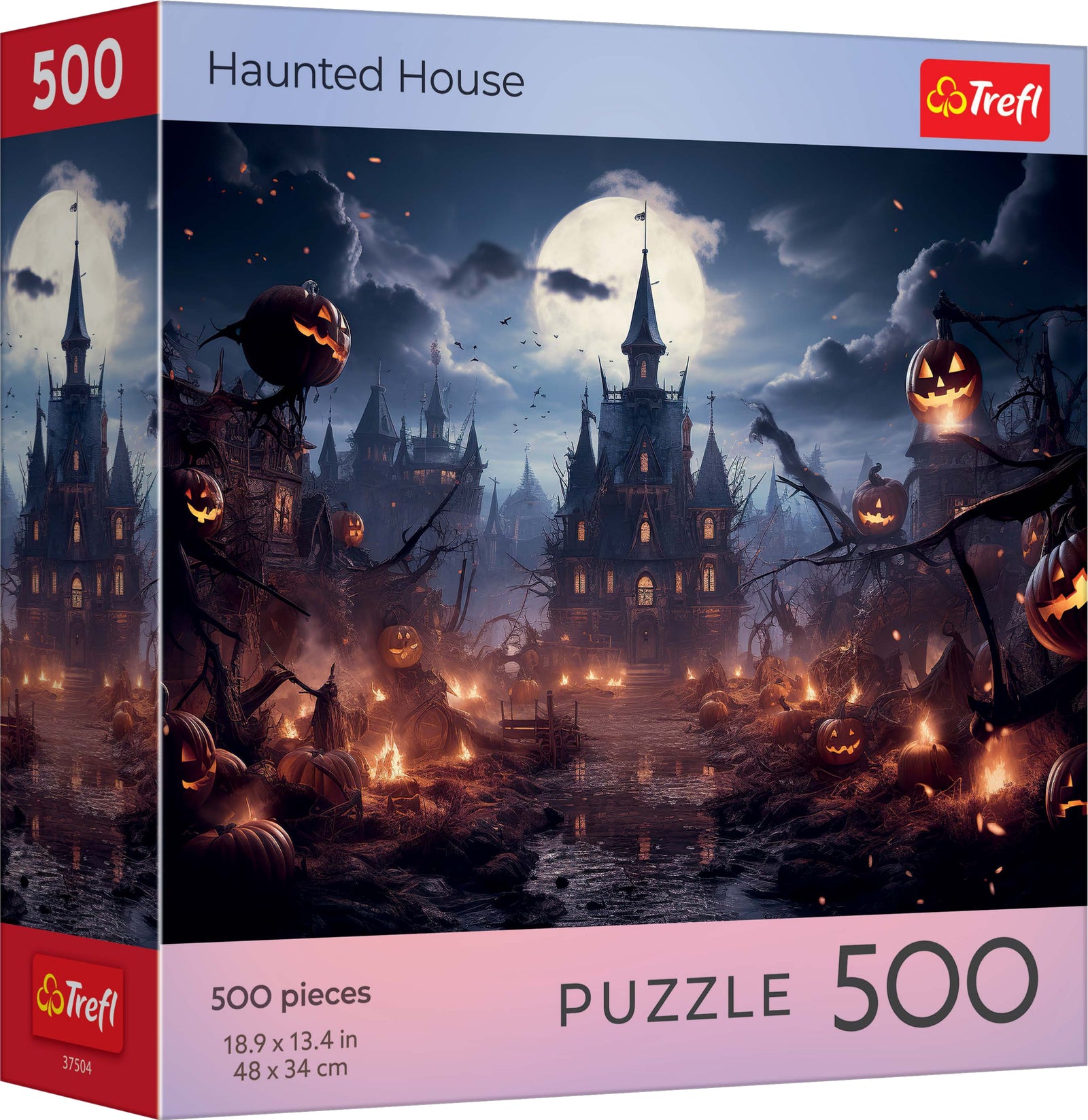 Trefl Red 500 Piece Puzzle - Halloween - Haunted House