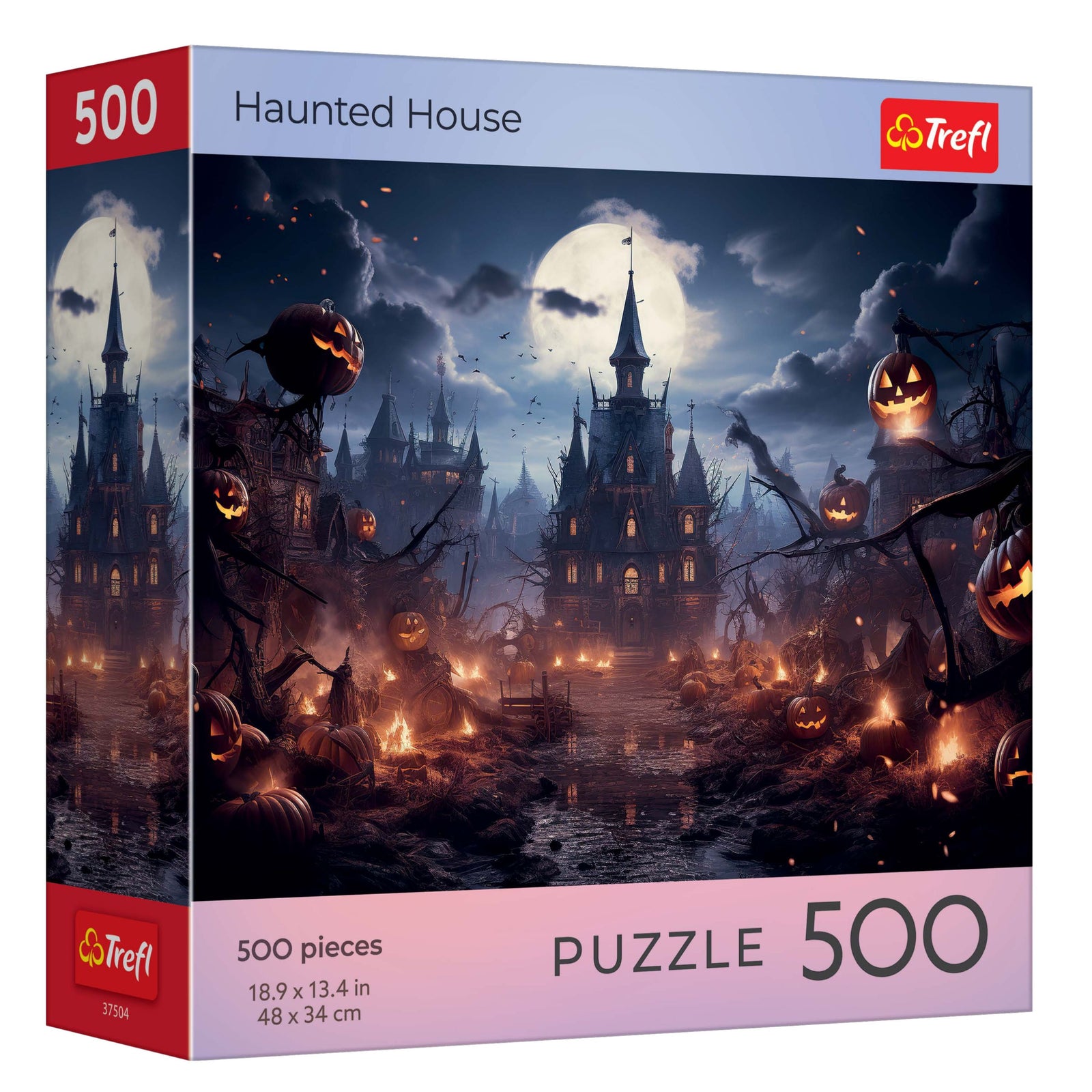 Trefl Red 500 Piece Puzzle - Halloween - Haunted House