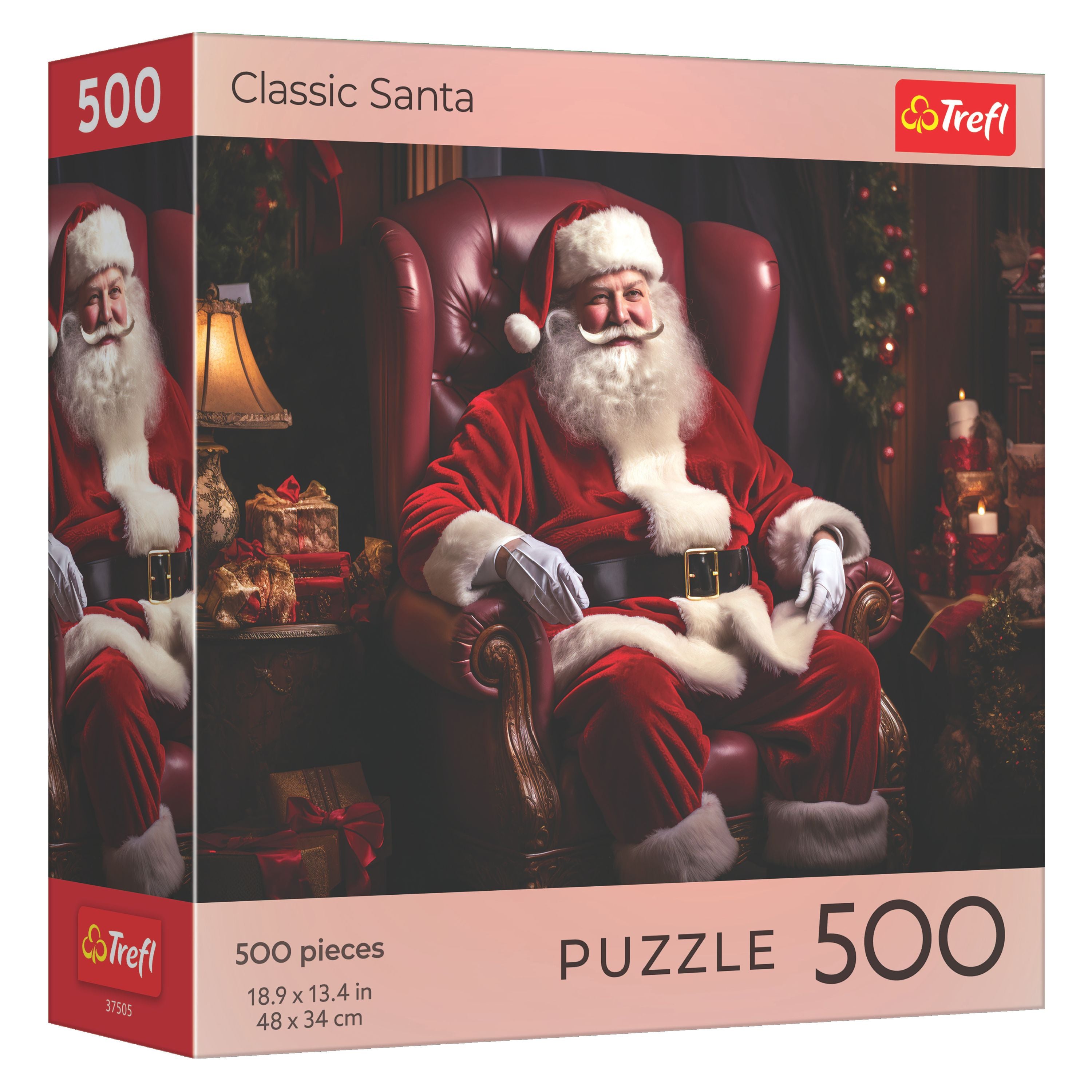 Trefl Red 500 Piece Puzzle - Holiday - Classic Santa