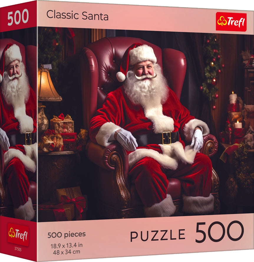 Trefl Red 500 Piece Puzzle - Holiday - Classic Santa