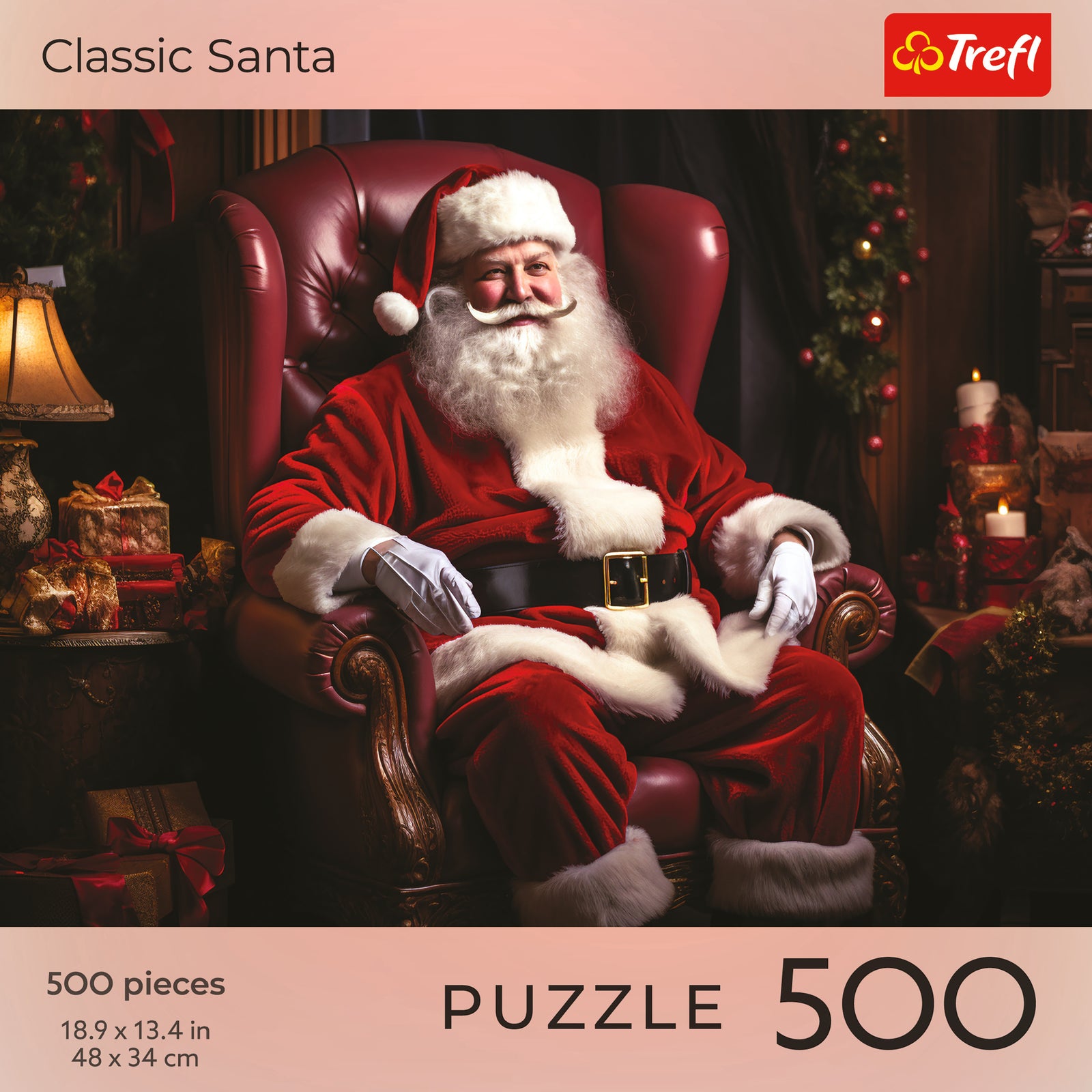 Trefl Red 500 Piece Puzzle - Holiday - Classic Santa