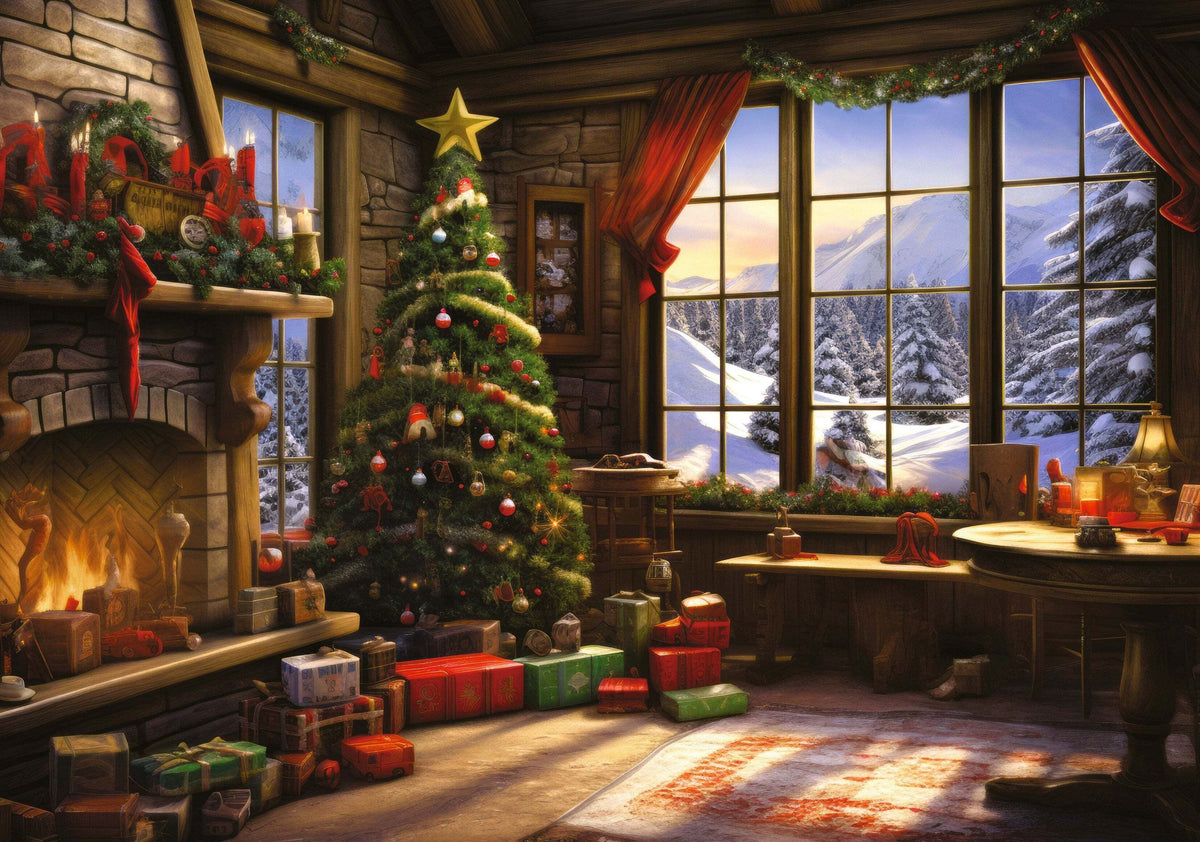Trefl Red Holiday Fireplace 500 Piece Puzzle