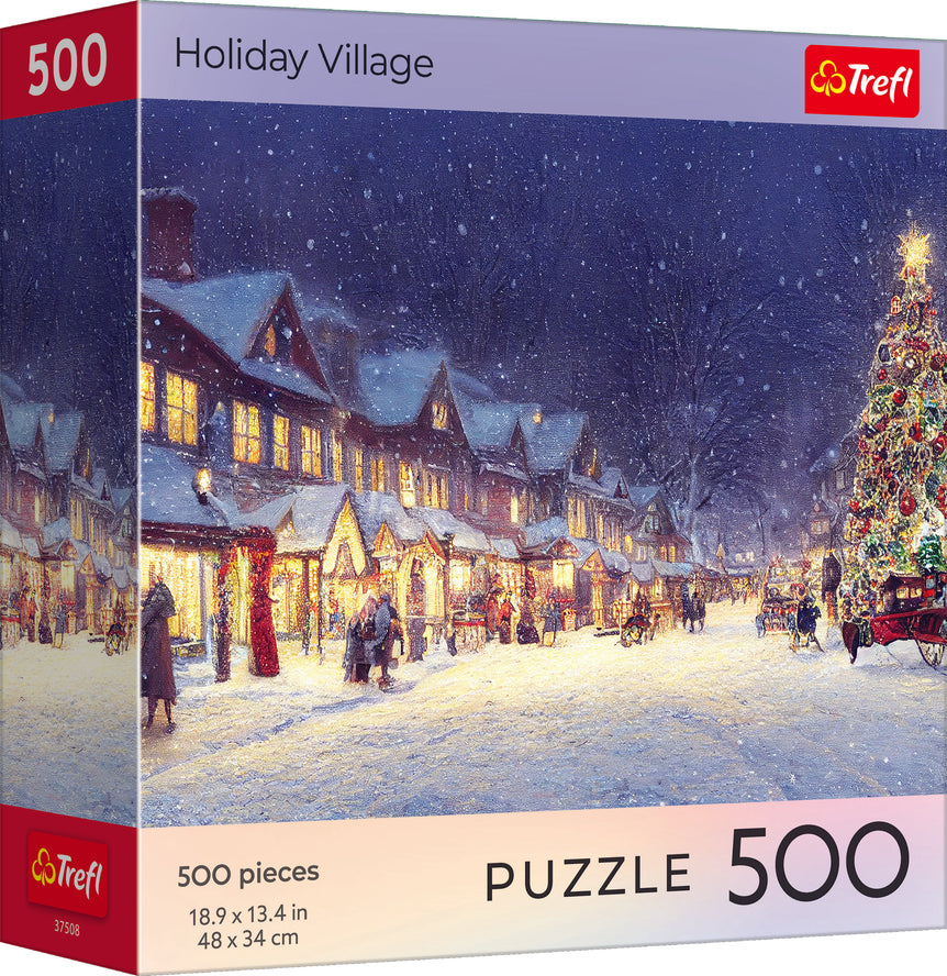 Trefl Red 500 Piece Puzzle - Holiday Village