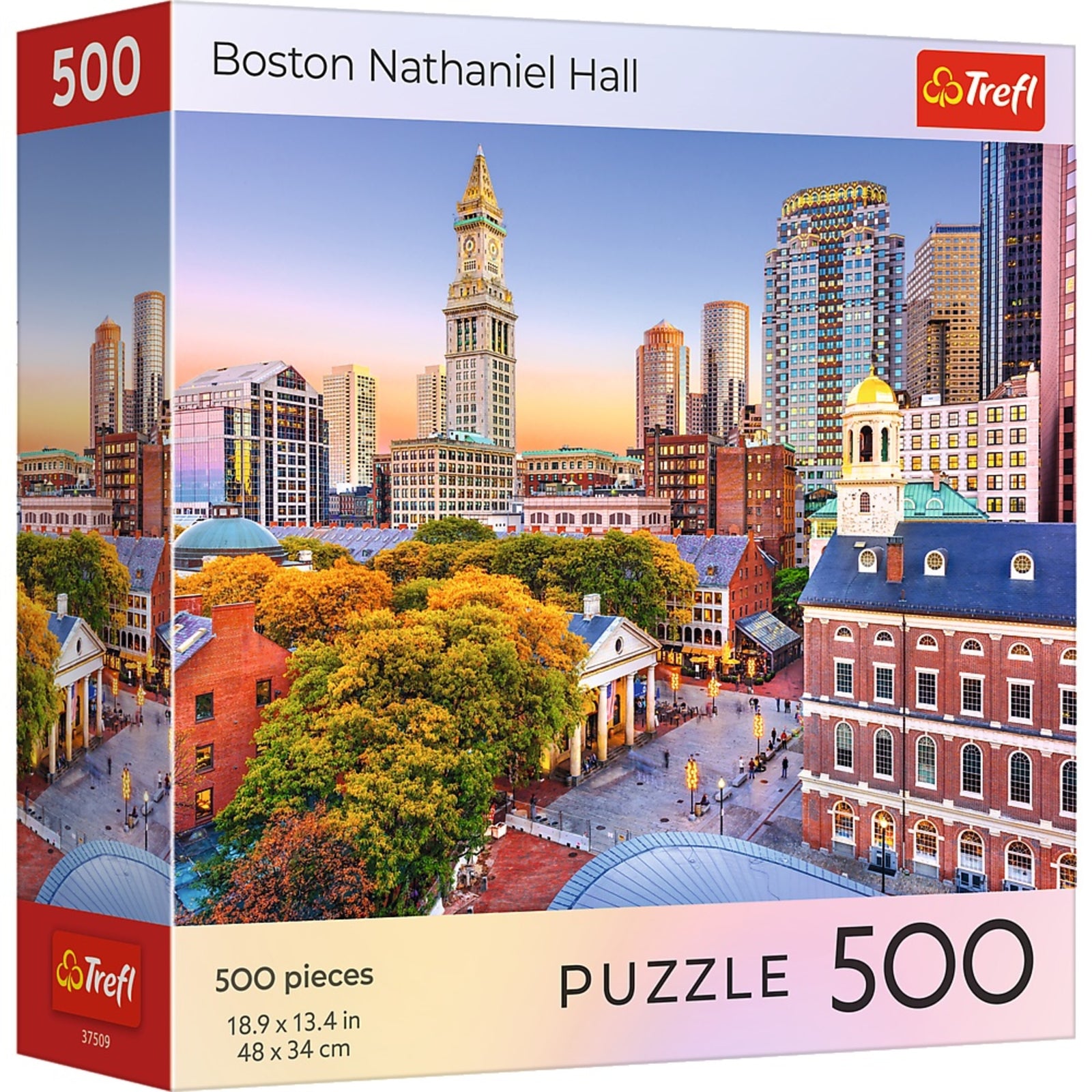 Trefl Red 500 Piece Puzzle - Cities - Boston Nathaniel Hall