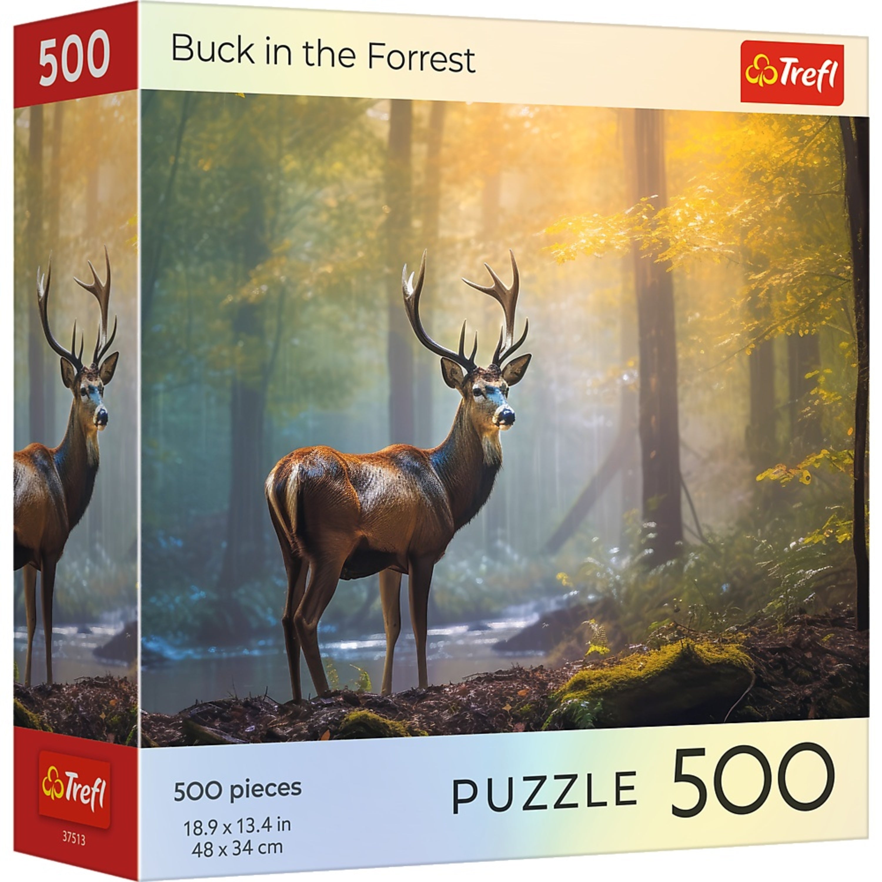 Trefl Red 500 Piece Puzzle - Nature - Buck in the Forest