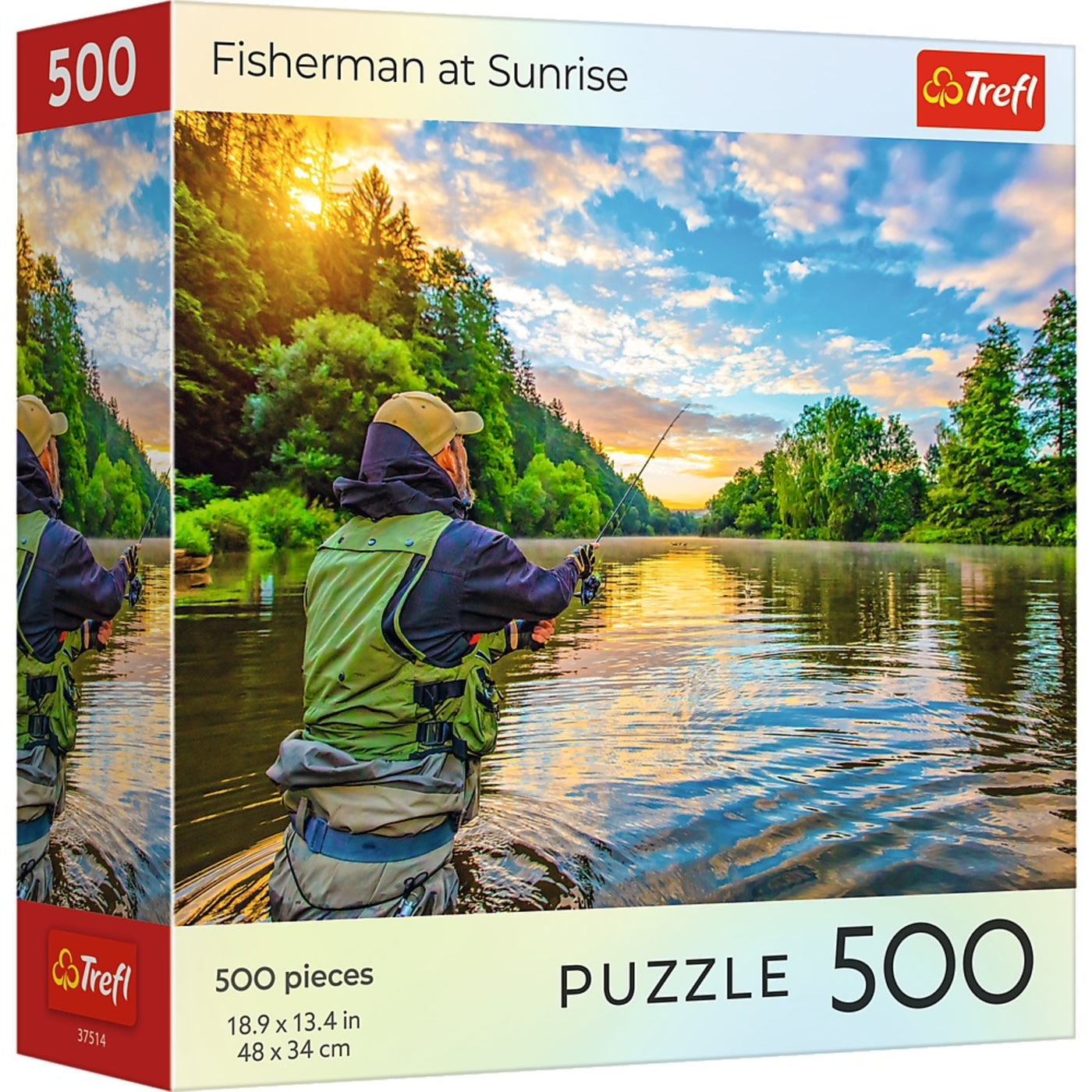 Trefl Red Nature: Fisherman at Sunrise 500 Piece Puzzle