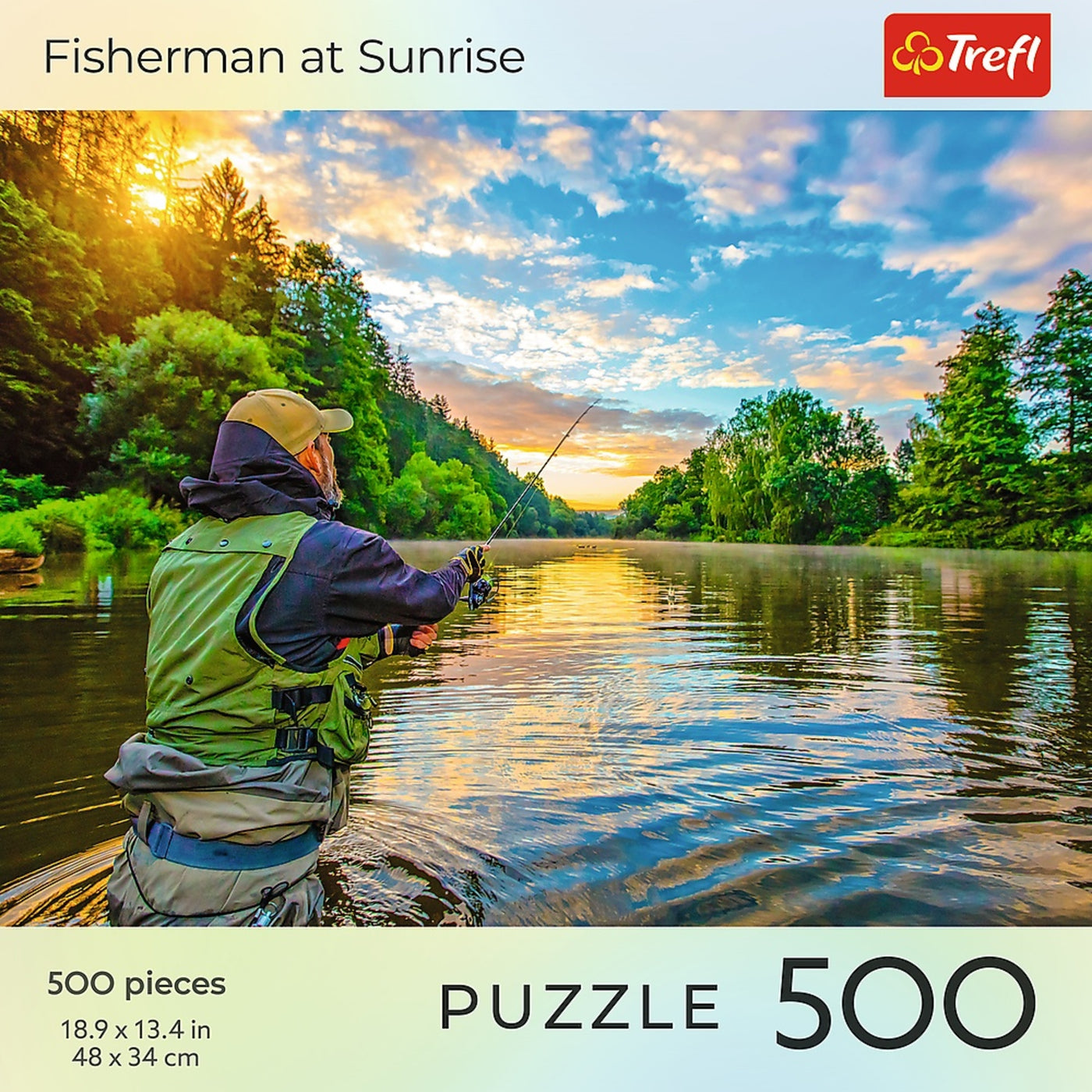 Trefl Red Nature: Fisherman at Sunrise 500 Piece Puzzle