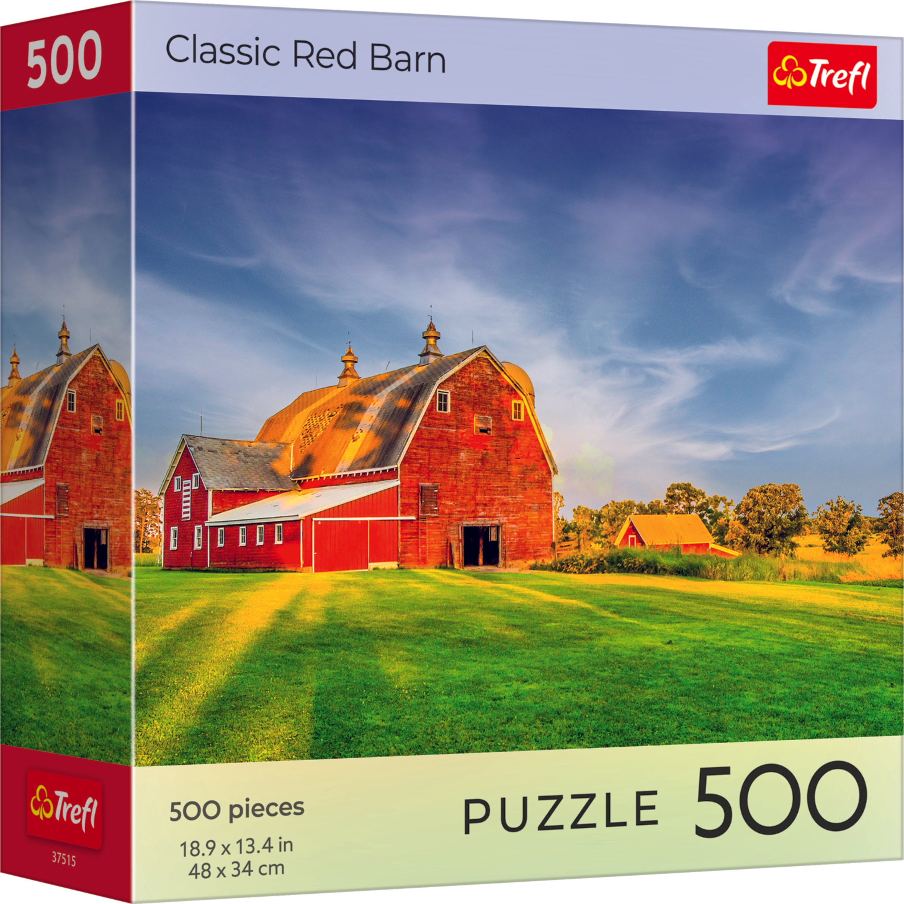 Trefl Red 500 Piece Puzzle - Nature - Classic Red Barn