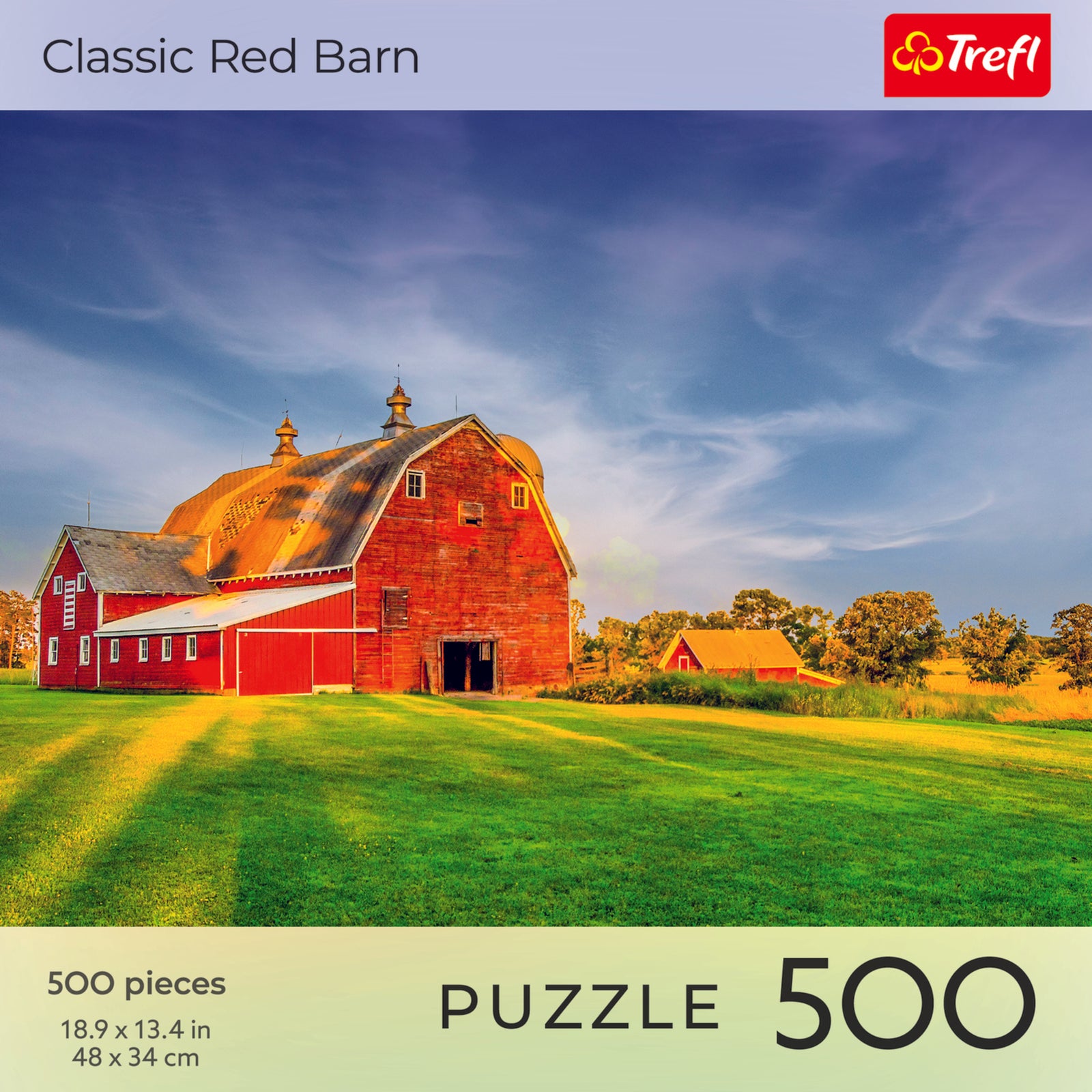 Trefl Red 500 Piece Puzzle - Nature - Classic Red Barn