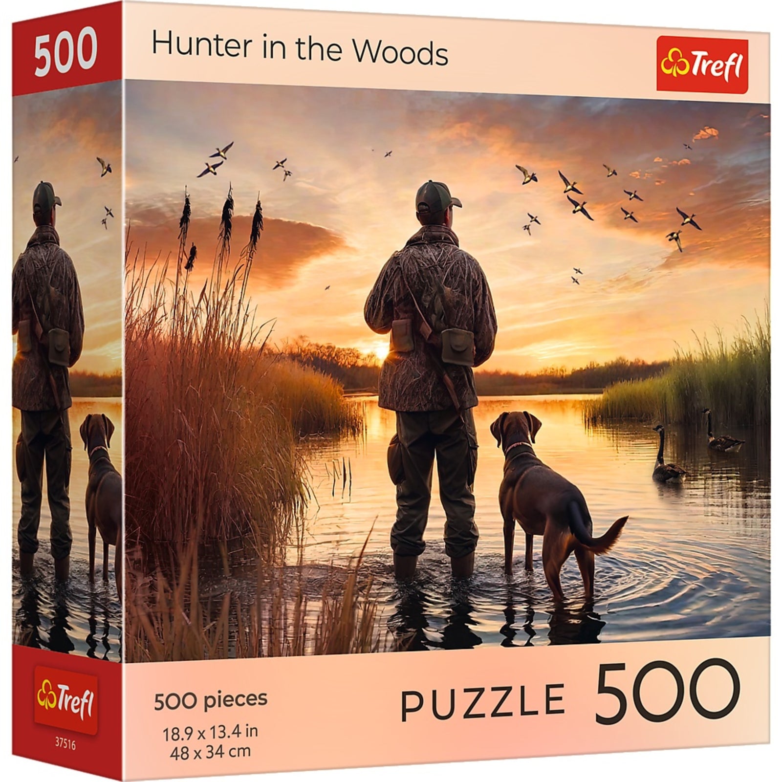 Trefl Red 500 Piece Puzzle - Nature - Hunter at Sunrise