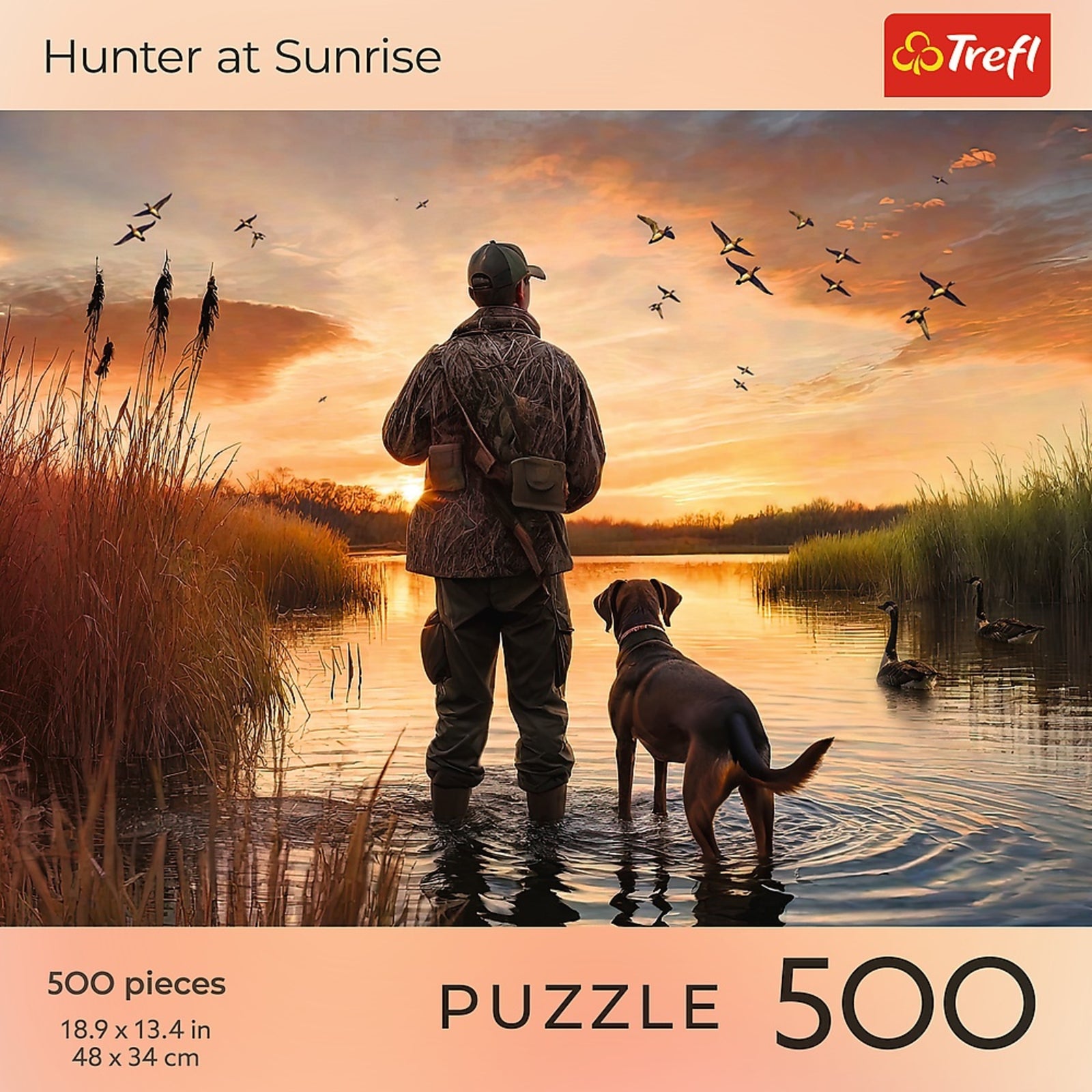 Trefl Red 500 Piece Puzzle - Nature - Hunter at Sunrise