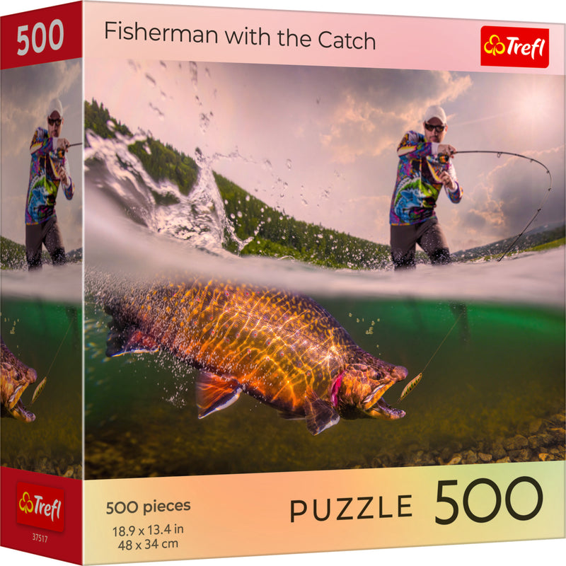 Trefl Red Nature: Fisherman with the Catch 500 Piece Puzzle