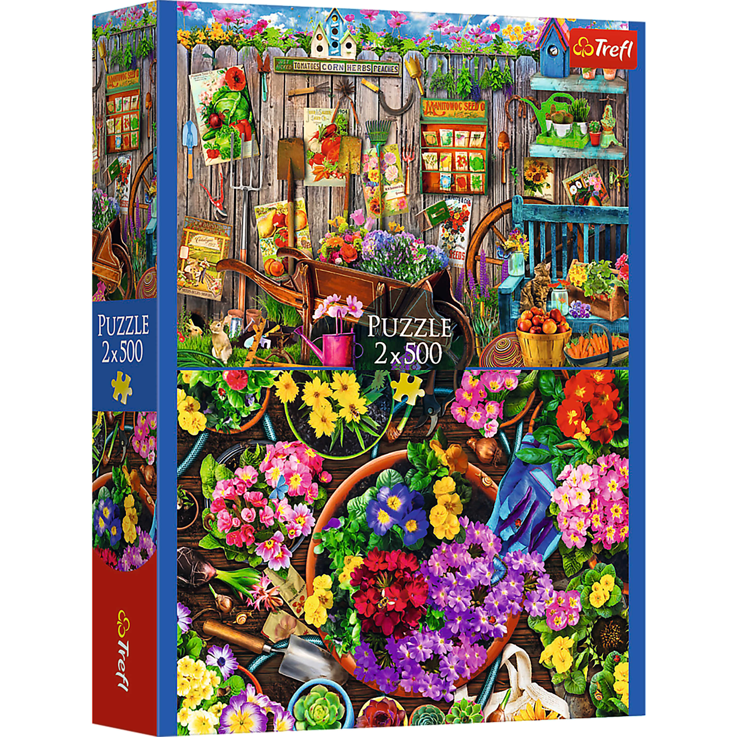 Trefl Working in the Garden 2 x 500 Piece Puzzle