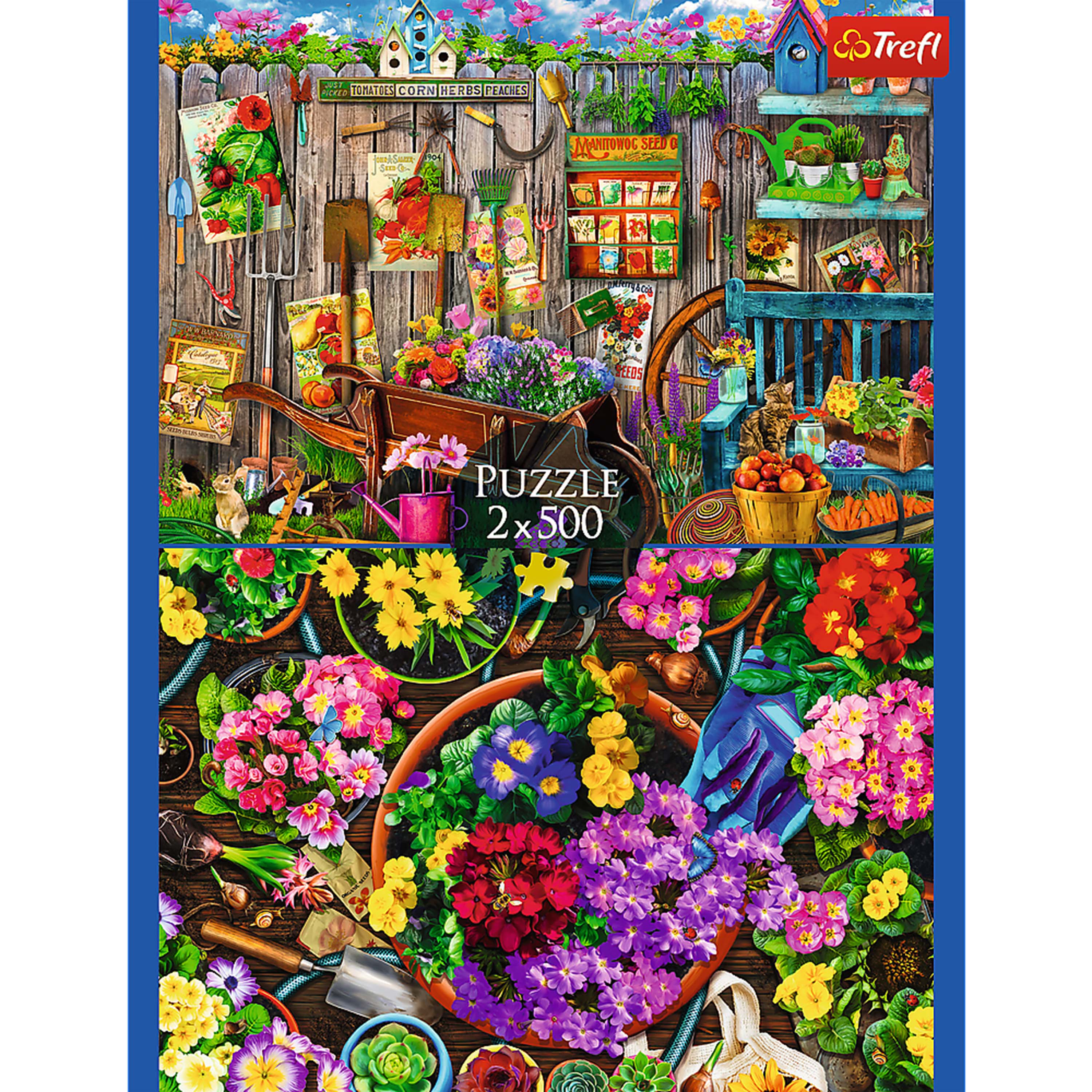 Trefl Working in the Garden 2 x 500 Piece Puzzle