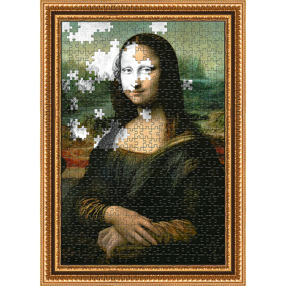 Trefl Red ArtFrame Puzzle Mona Lisa, Leonardo da Vinci 500 Piece Puzzle