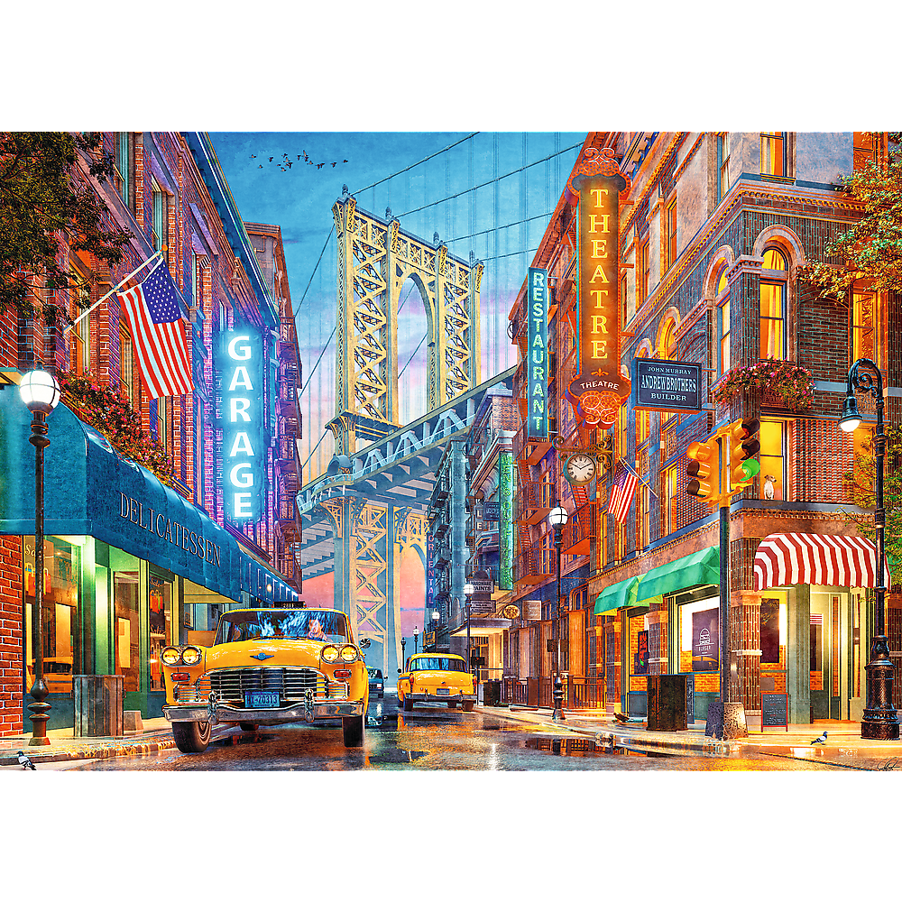 Trefl Premium Plus Tea Time: Manhattan Bridge View 500 Piece Puzzle