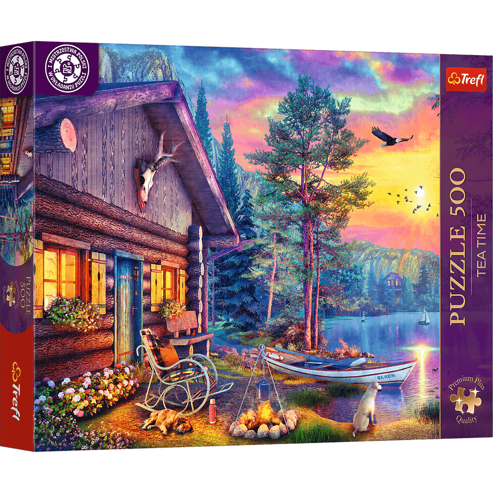 Trefl Premium Plus Tea Time: Evening Sunset Cabin 500