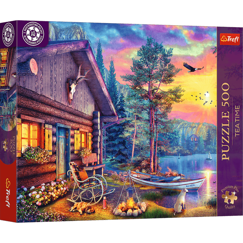 Trefl Premium Plus Tea Time: Evening Sunset Cabin 500