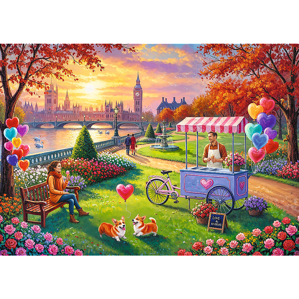 Trefl Premium Plus Love Story: Romantic London 500 Piece Puzzle