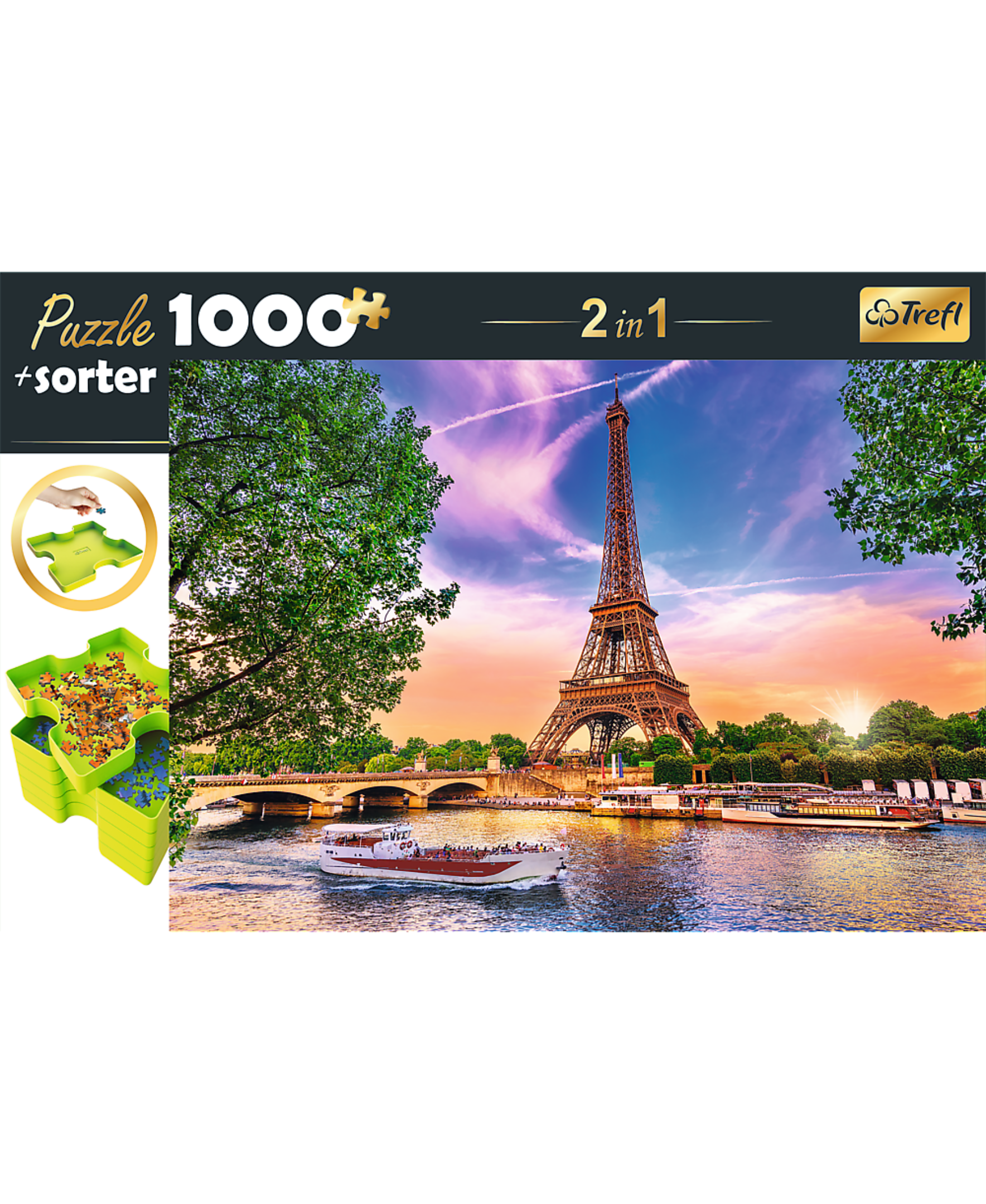 Trefl Red 1000 Piece Puzzle & Sorter - Sunset over Paris