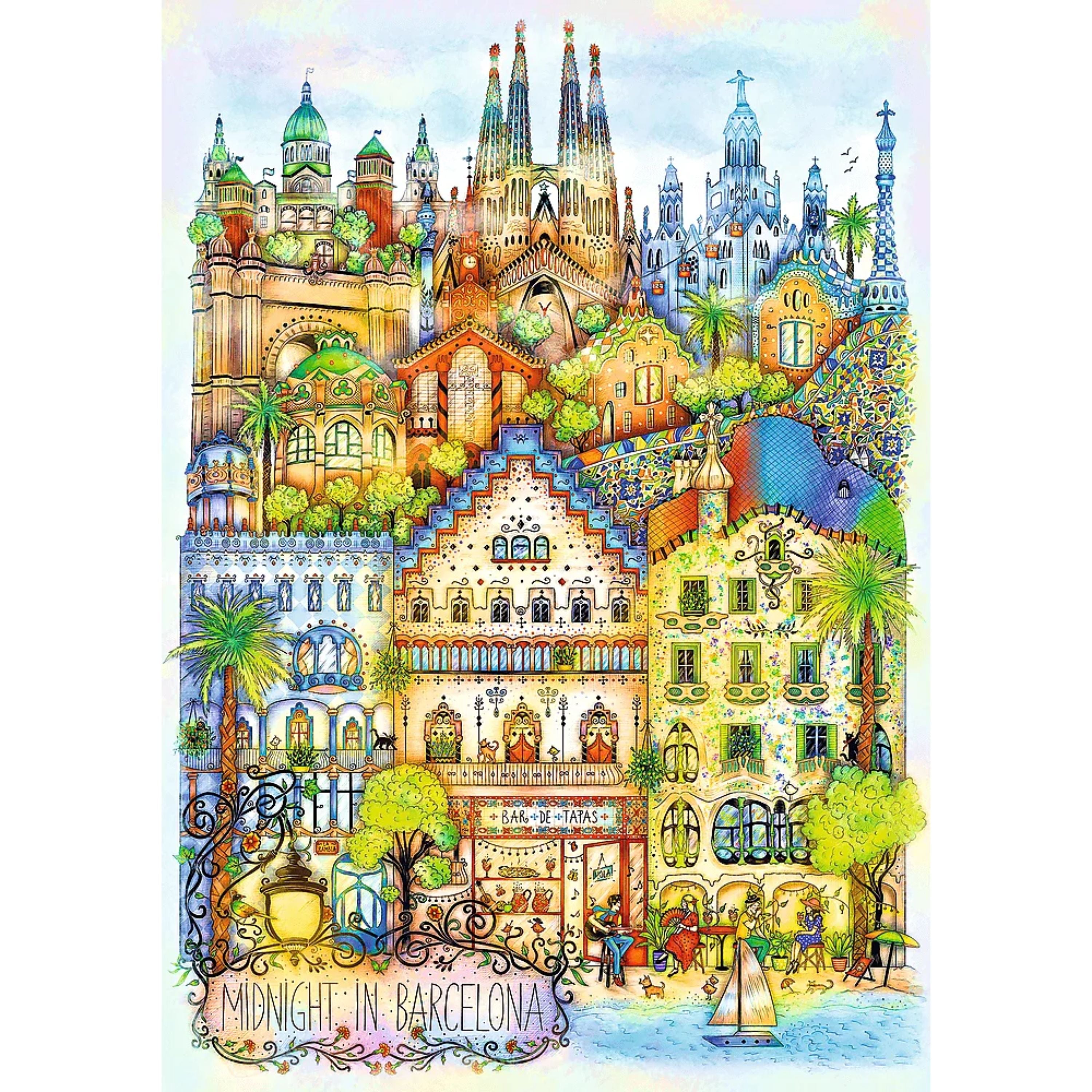 Trefl Premium Plus Midnight in Barcelona 1000 Piece Puzzle