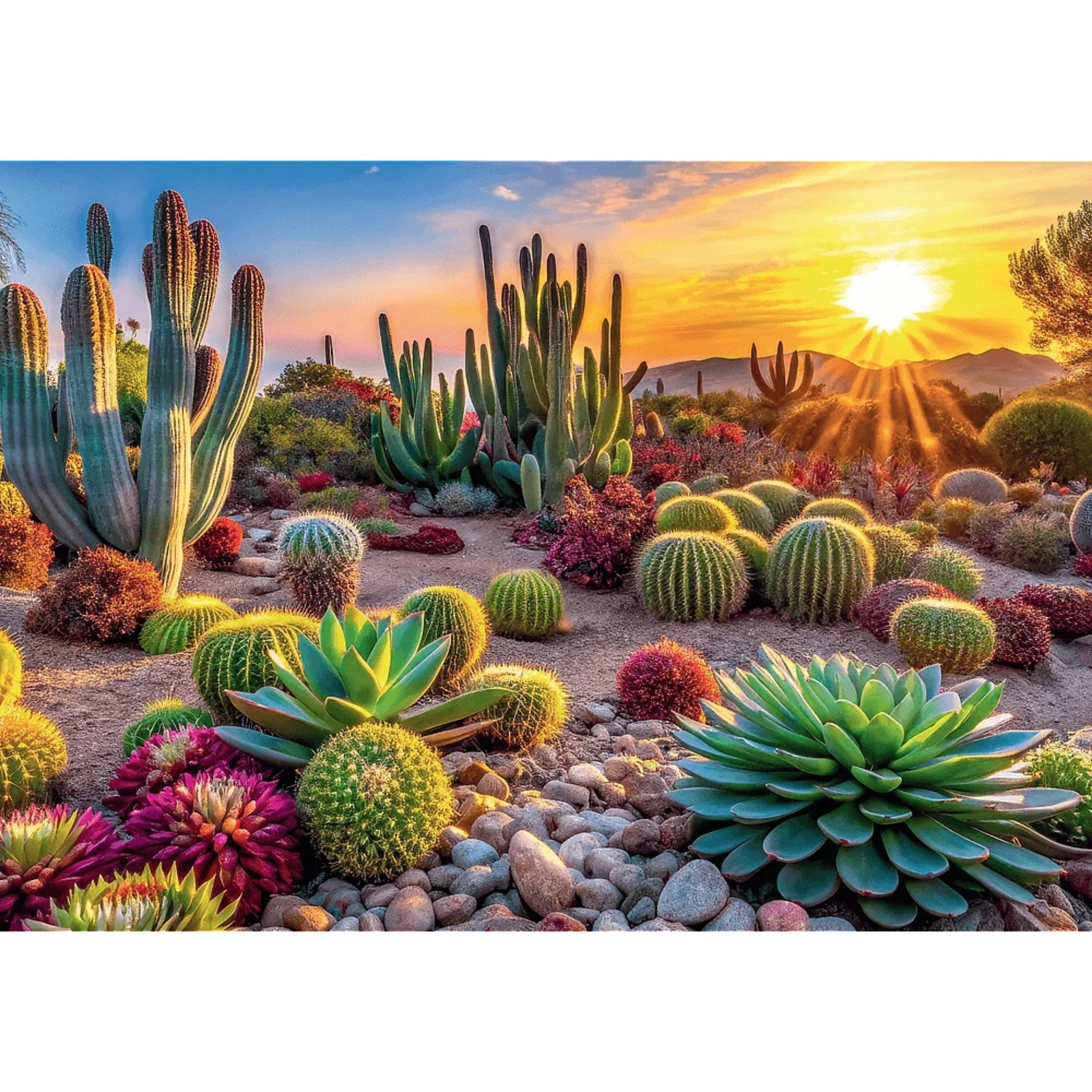 Trefl Red Desert Flowers 1000 Piece Puzzle