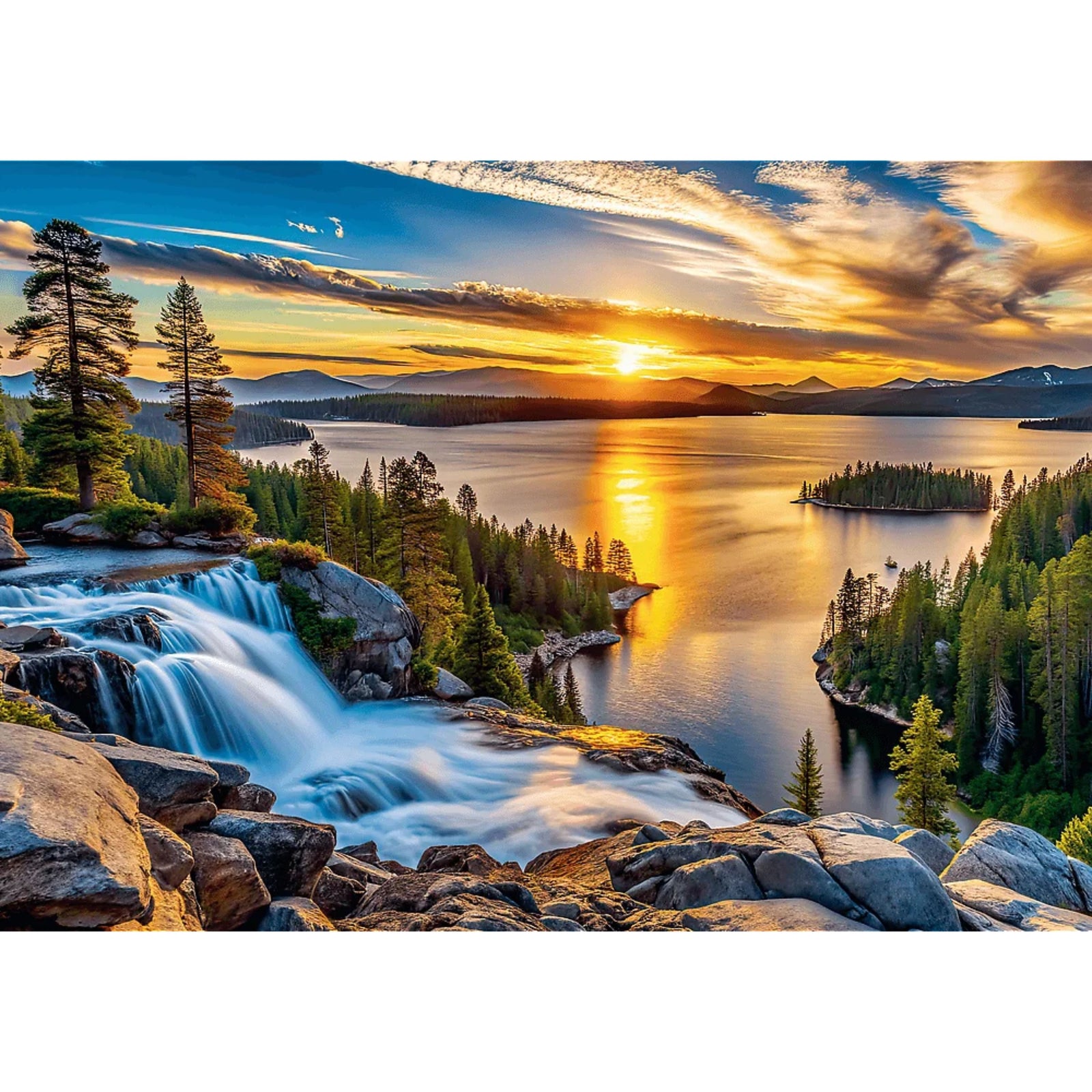 Trefl Red Stunning Lake Sunset 1000 Piece Puzzle