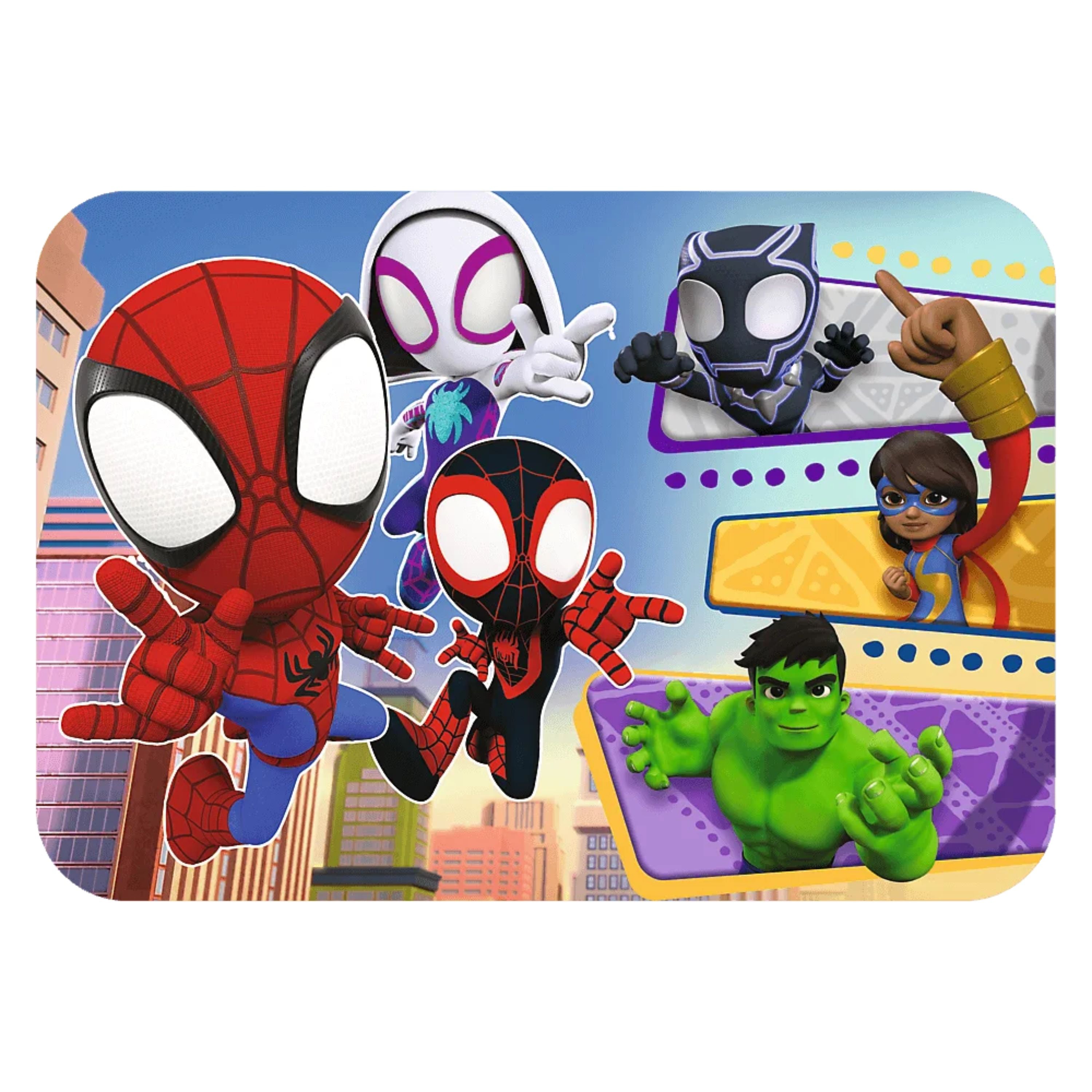 Trefl Wood Craft 24 Piece Wooden Puzzle - Marvel Brave Spidey and friends / Spidey and his Amazing Friends