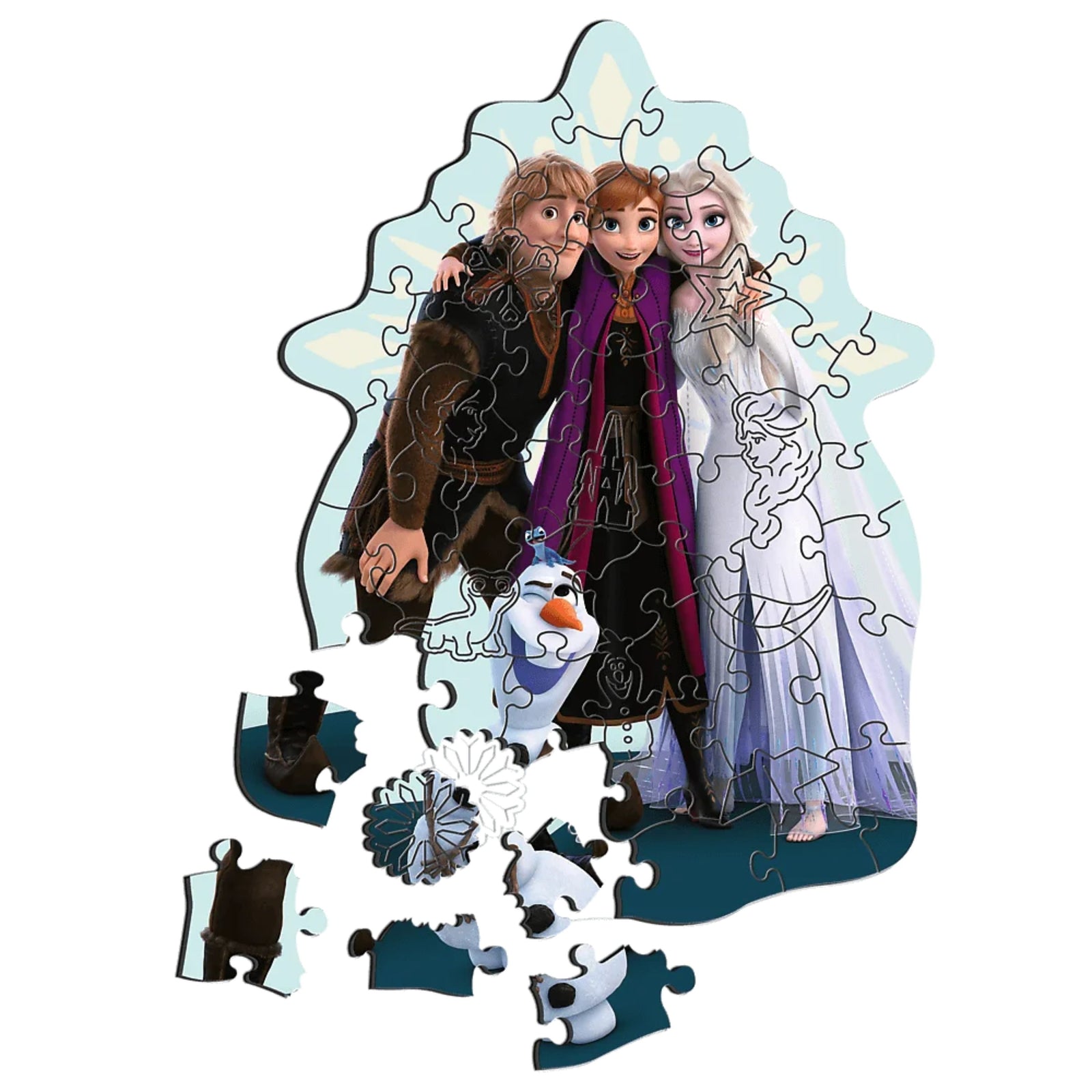 Trefl Wood Craft 50 Piece Wooden Puzzle - Disney's Favorite Frozen