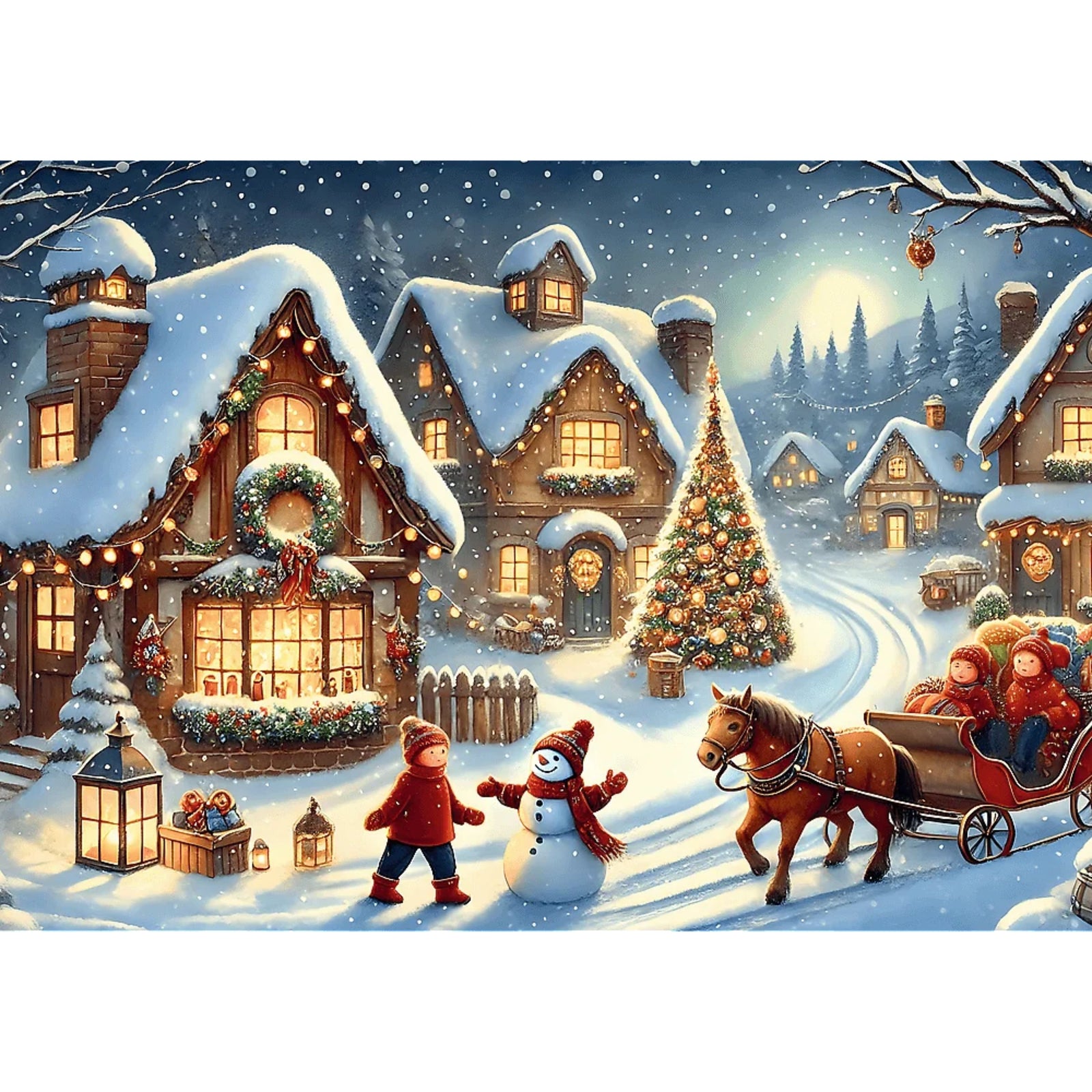 Trefl Red Holiday Sleigh 1000 Piece Puzzle
