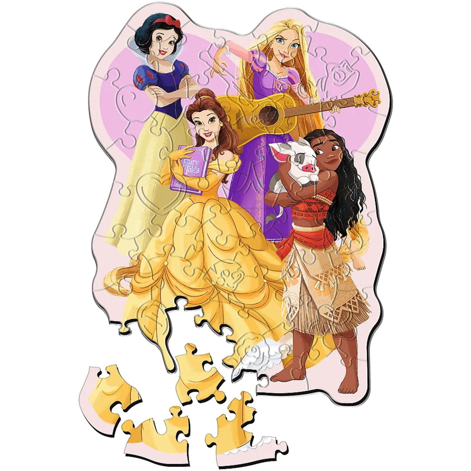 Trefl Wood Craft 50 Piece Wooden Puzzle - Disney's Lovely Princesses