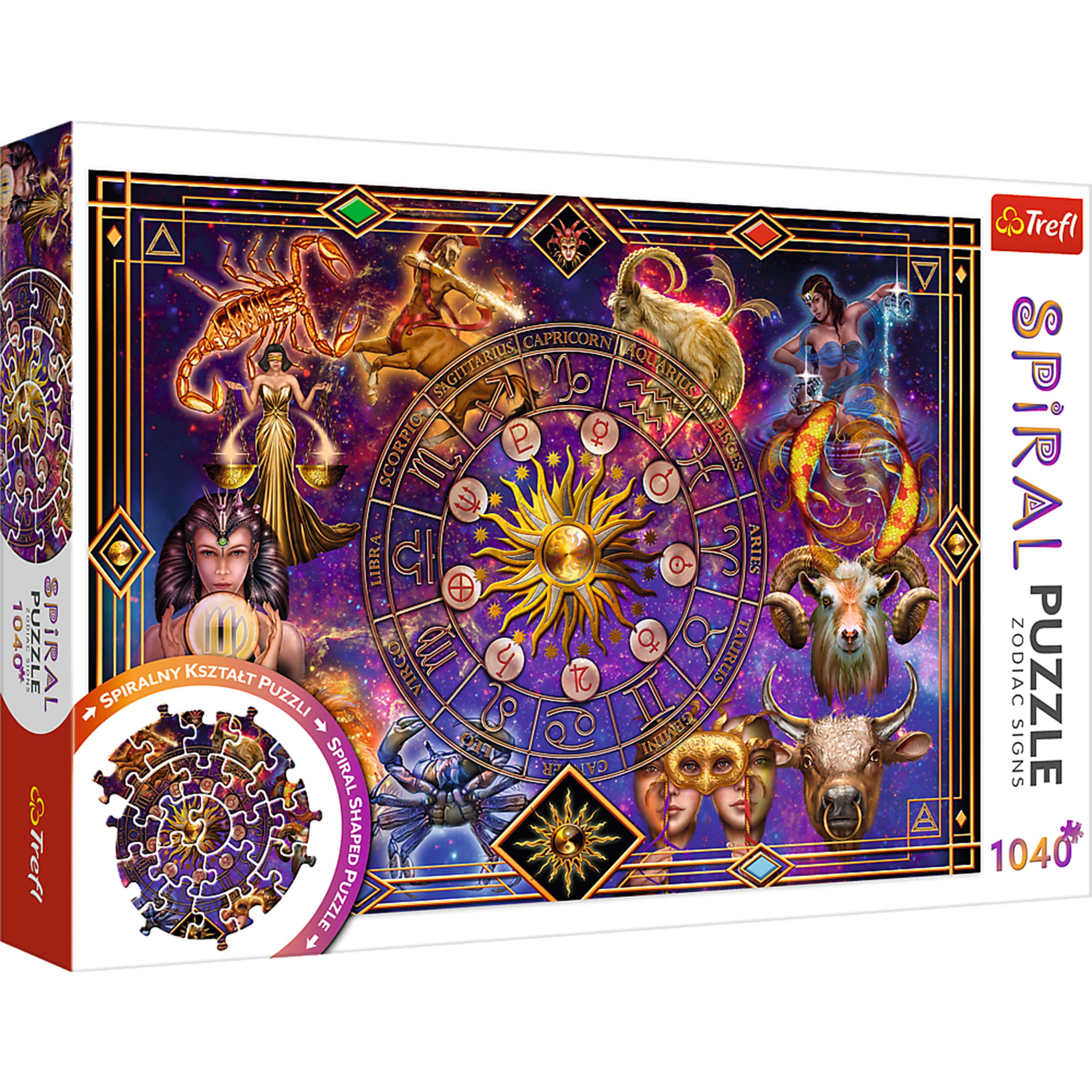 Trefl Red 1040 Piece Spiral Puzzle - Zodiac signs