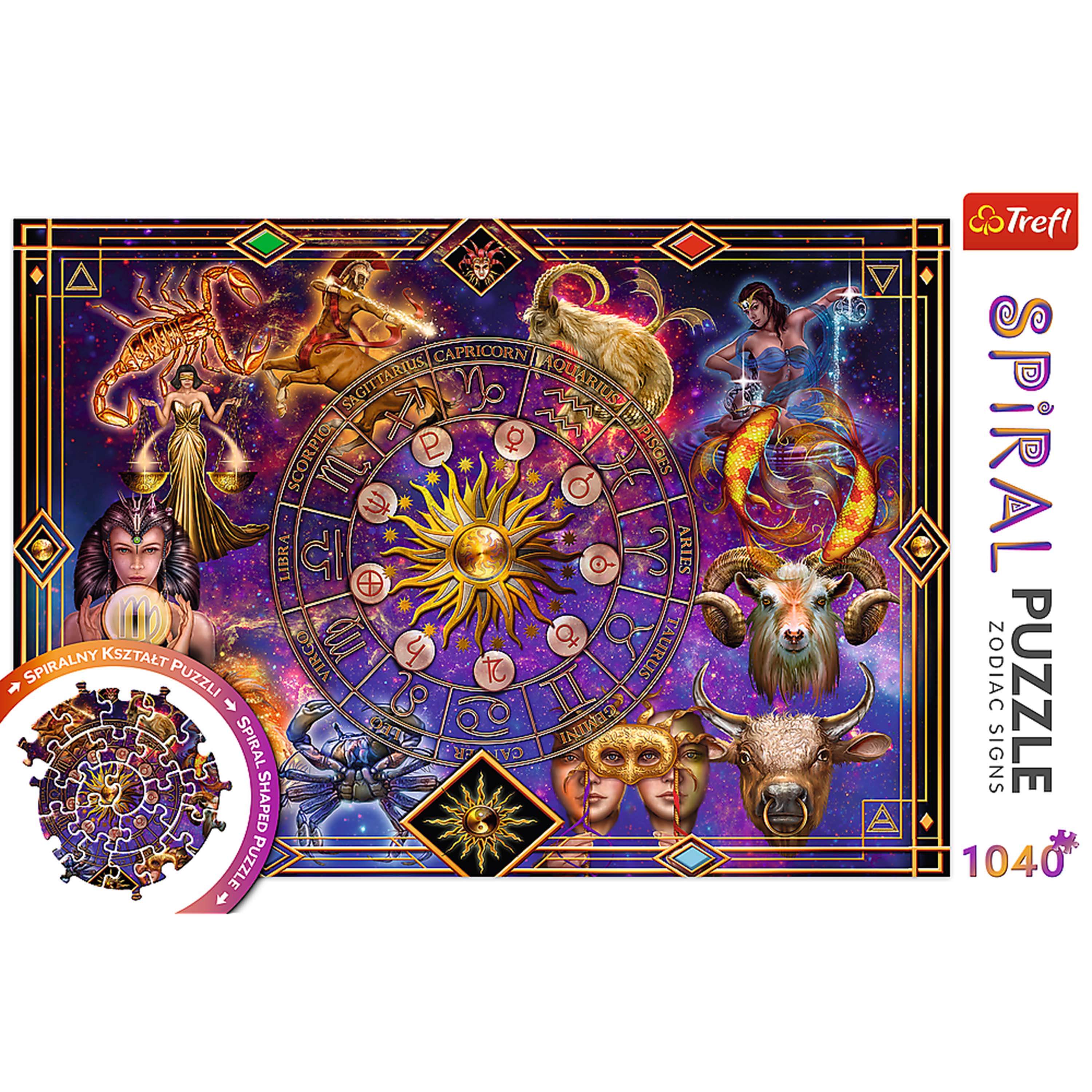 Trefl Red 1040 Piece Spiral Puzzle - Zodiac signs