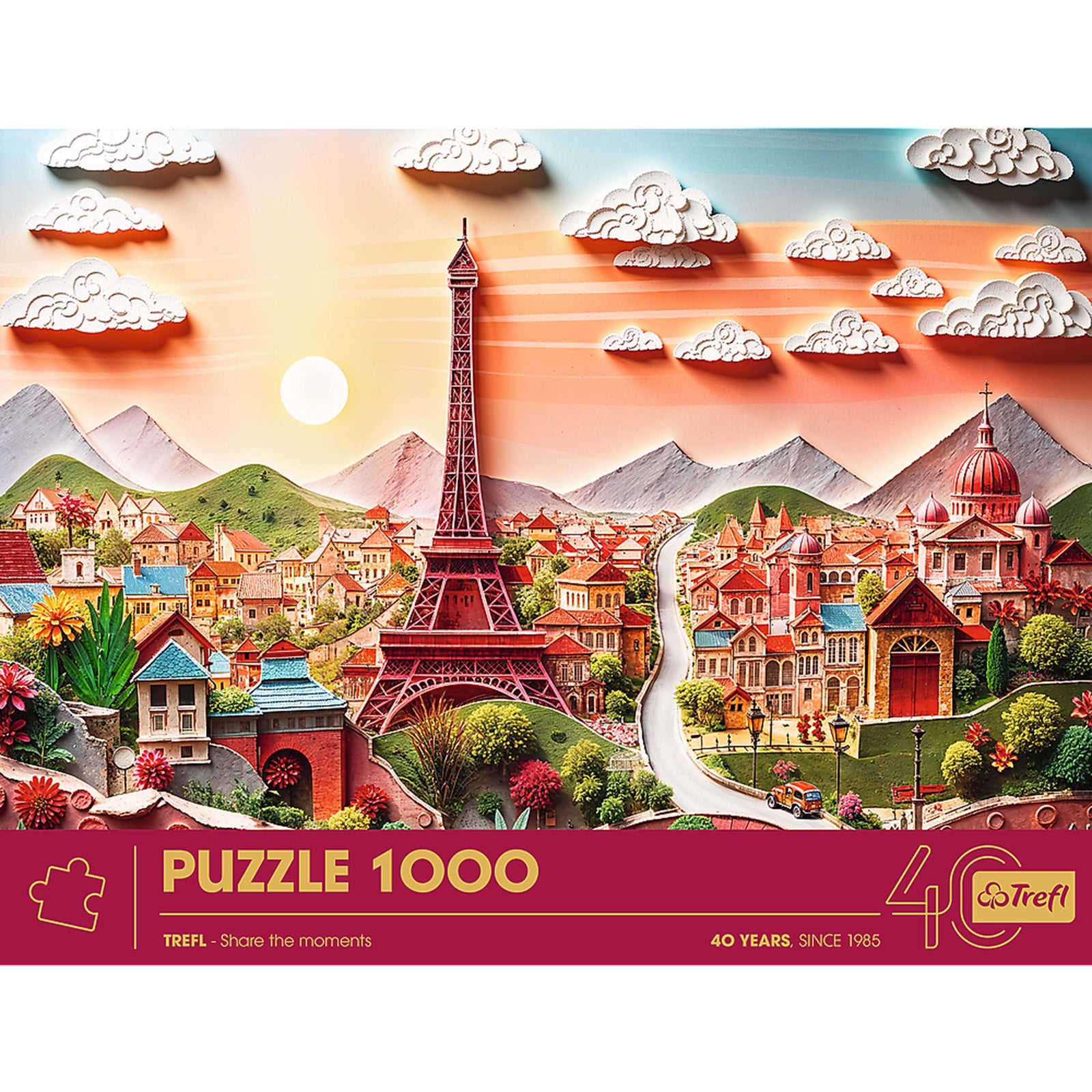 Trefl Red 40th Anniversary Paris 1000 Piece Paper Art Puzzle