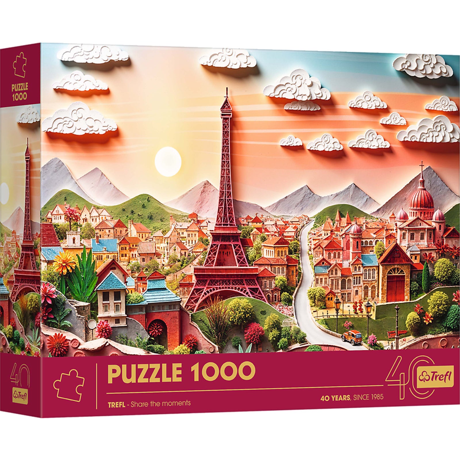 Trefl Red 40th Anniversary Paris 1000 Piece Paper Art Puzzle