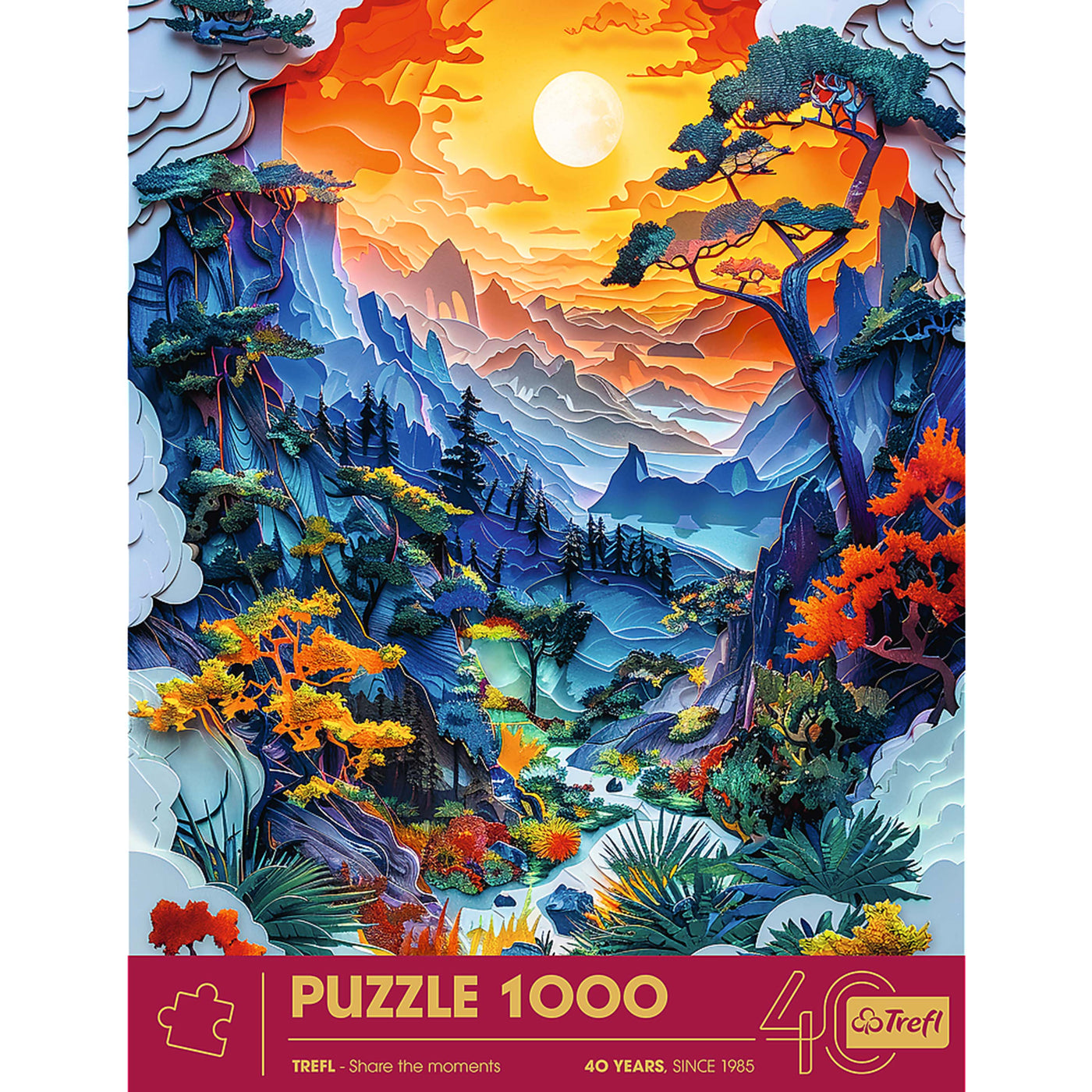 Trefl Red 40th Anniversary Valley 1000 Piece Paper Art Puzzle