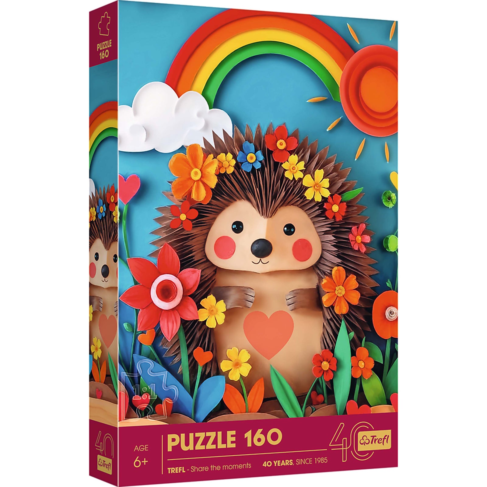 Trefl Kids 40th Anniversary Hedgehog 160 Piece Paper Art Puzzle