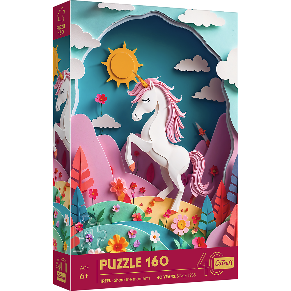 Trefl Kids 40th Anniversary Unicorn 160 Piece Paper Art Puzzle